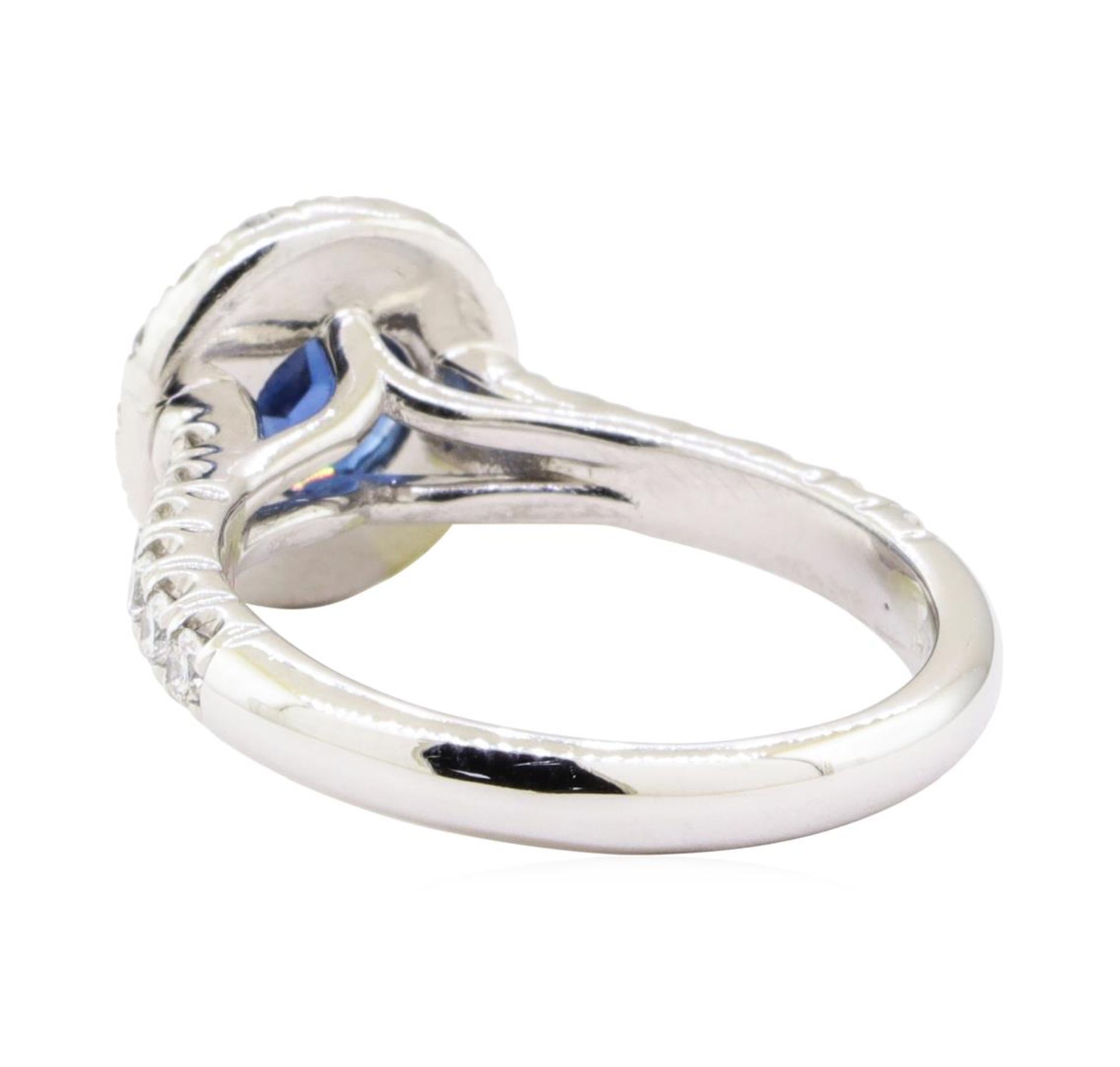 1.42 ctw Sapphire And Diamond Ring - 14KT White Gold - Image 5 of 10