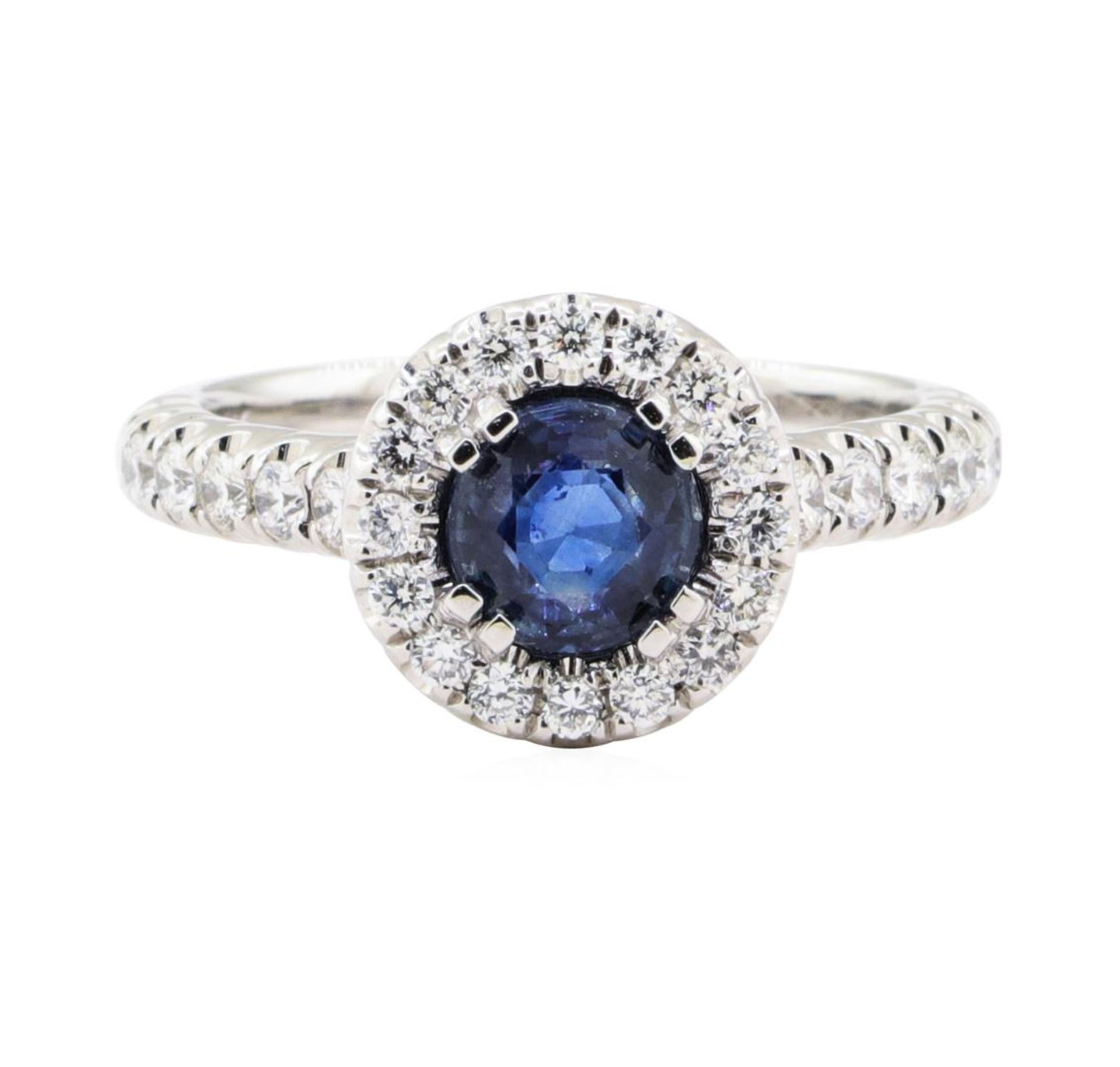 1.42 ctw Sapphire And Diamond Ring - 14KT White Gold - Image 4 of 10