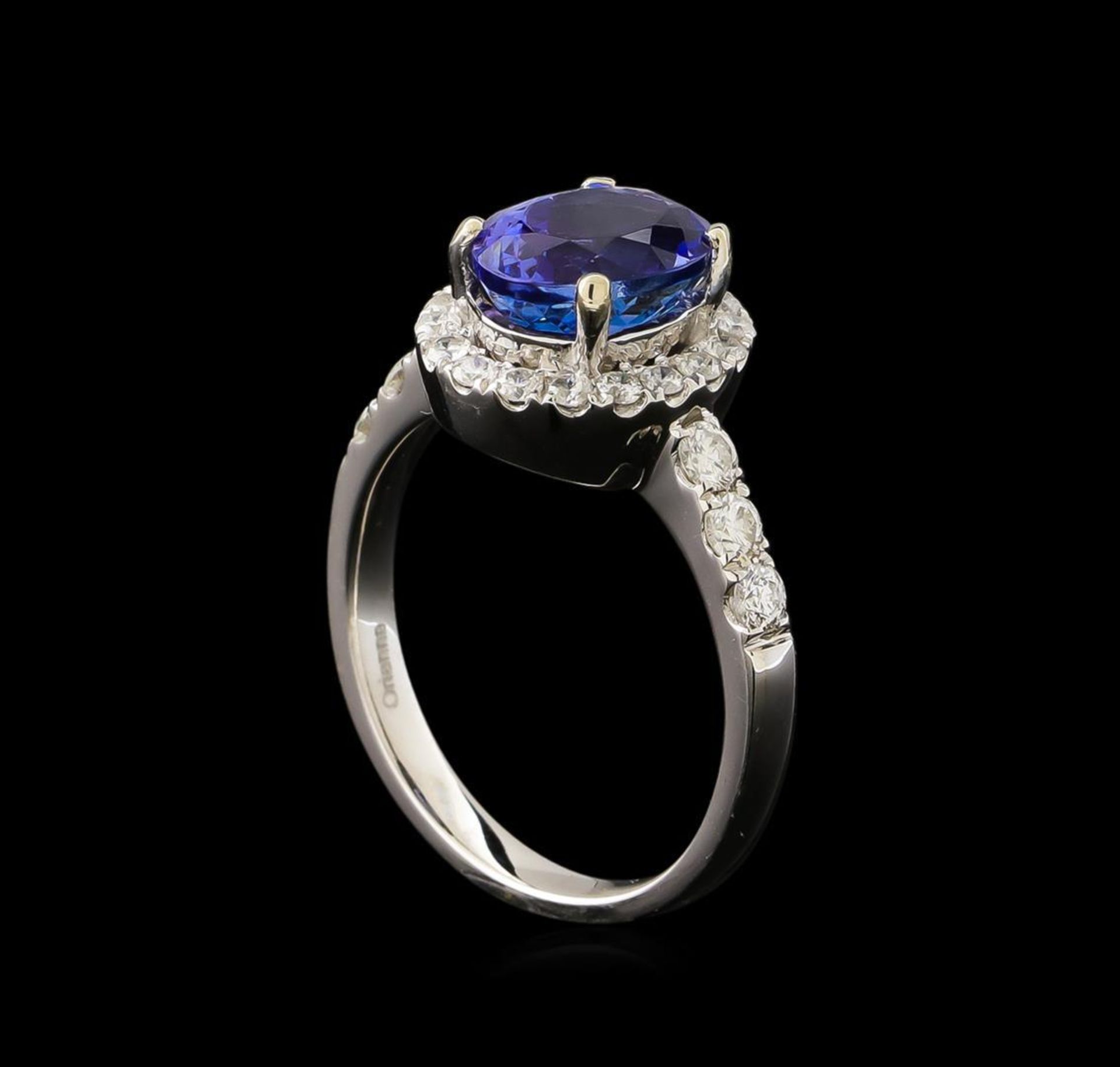 2.65 ctw Tanzanite and Diamond Ring - 14KT White Gold - Image 4 of 5