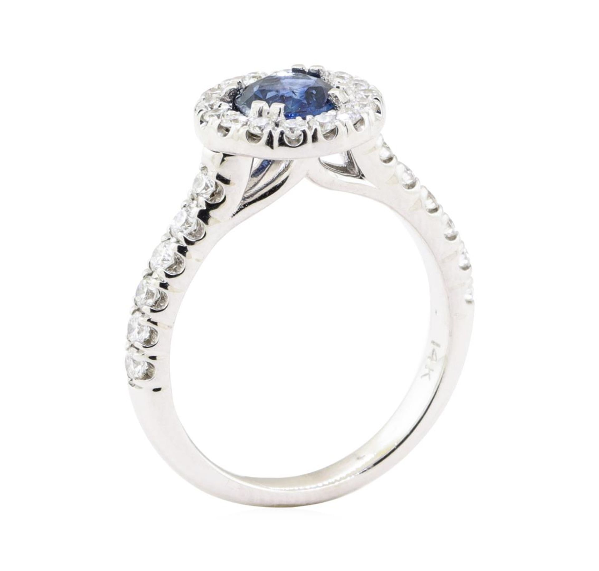 1.42 ctw Sapphire And Diamond Ring - 14KT White Gold - Image 8 of 10