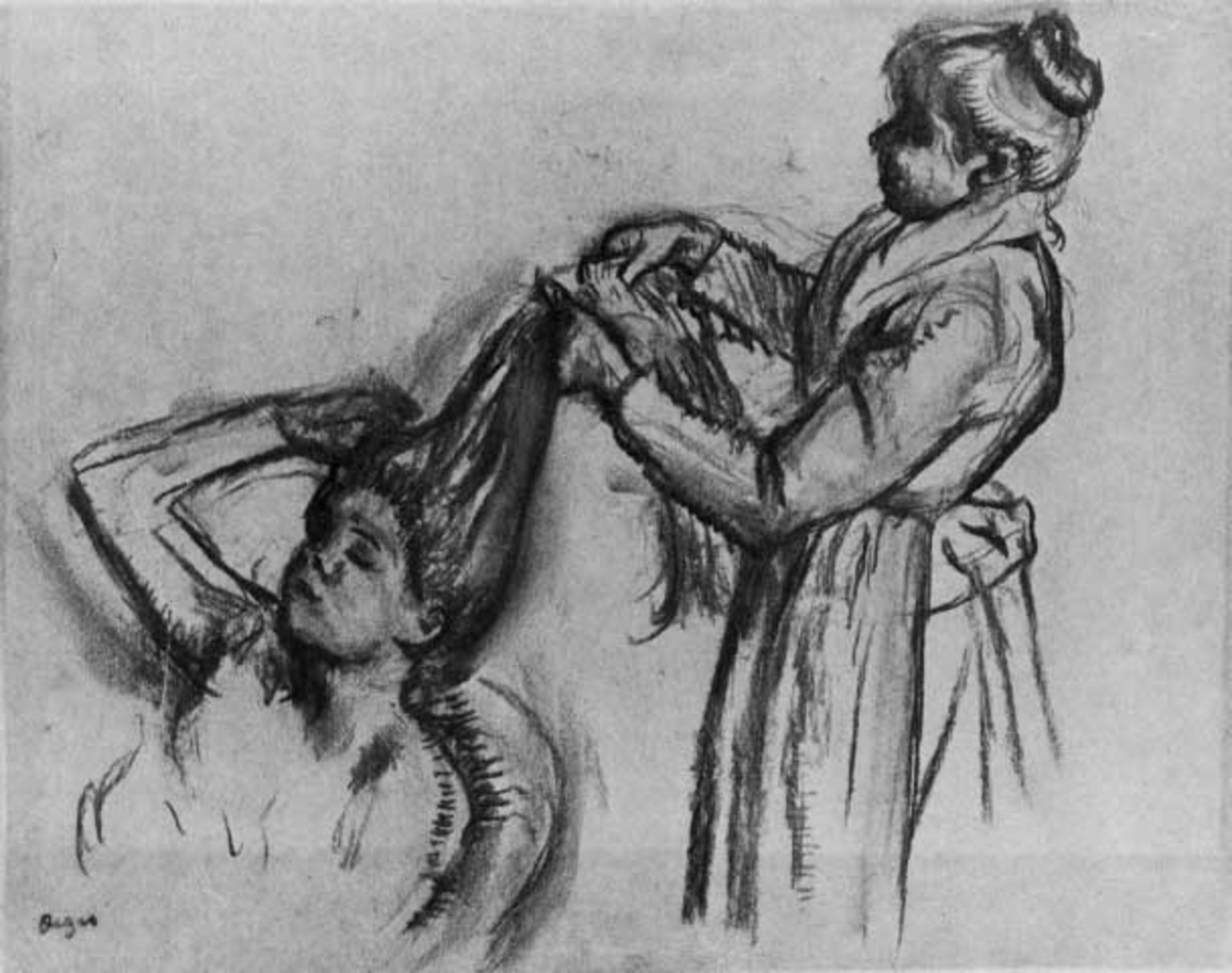 Edgar Degas - Woman Doing Hair [2] - Image 2 of 2