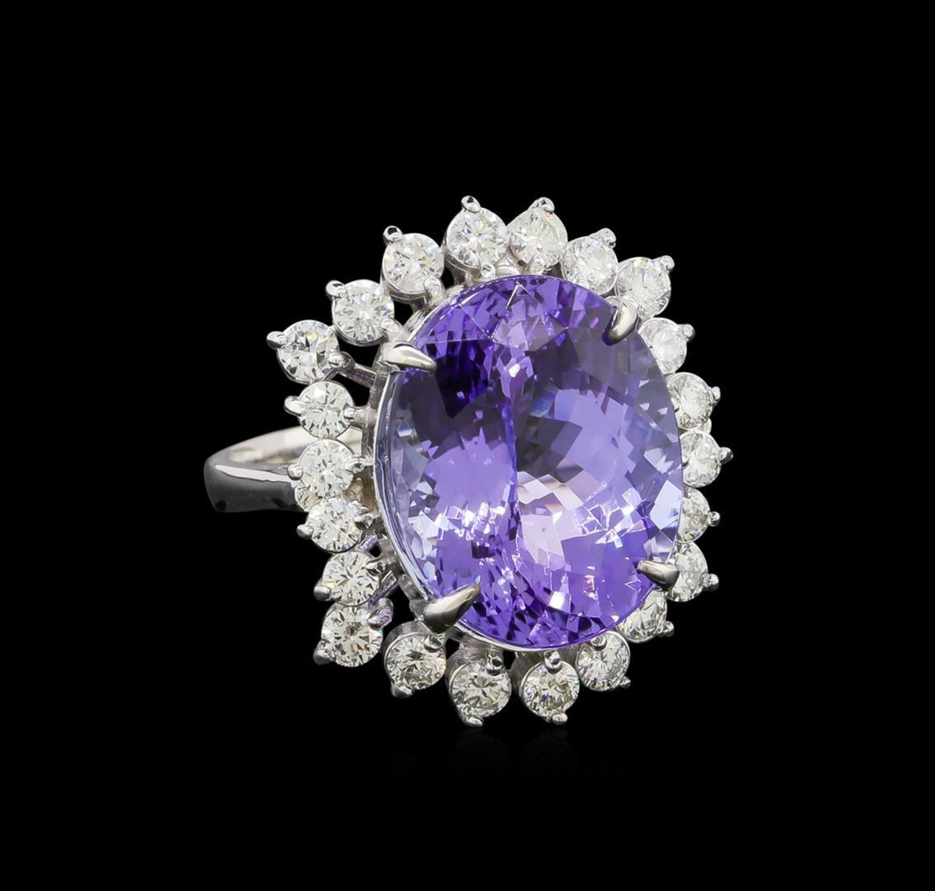 11.57 ctw Tanzanite and Diamond Ring - 14KT White Gold - Image 2 of 10