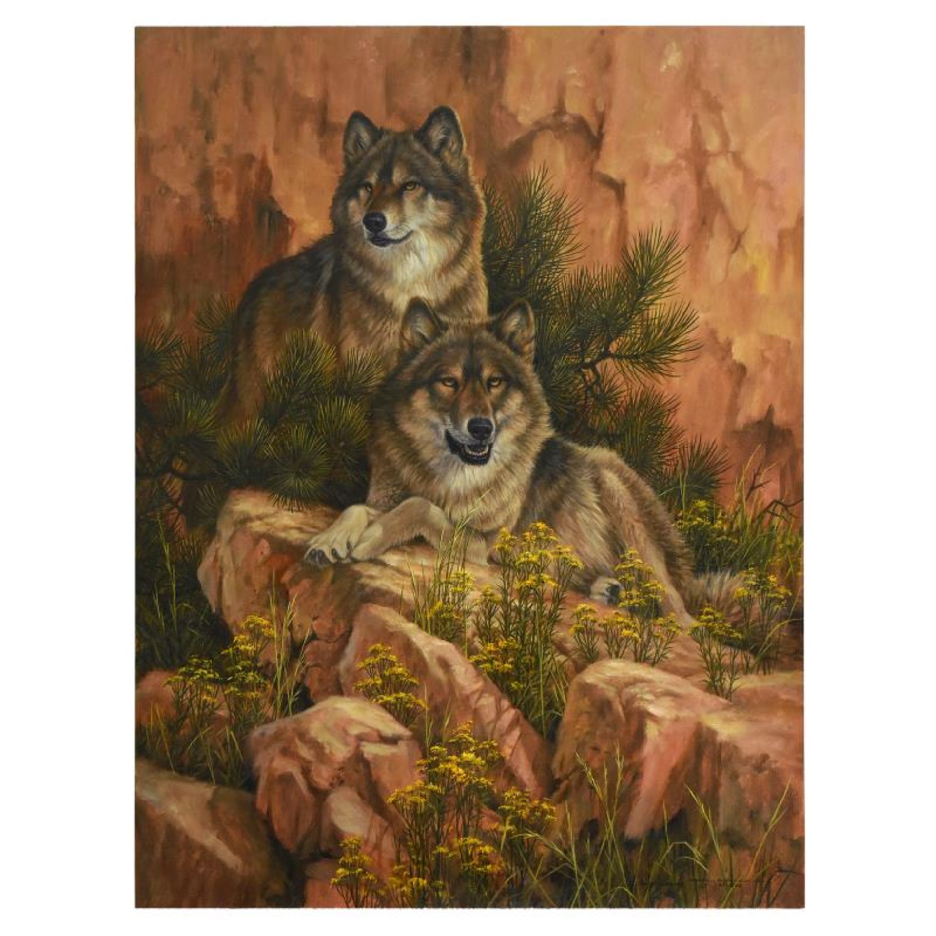 Summer Retreat - Gray Wolves by Fanning (1938-2014) - Image 2 of 6