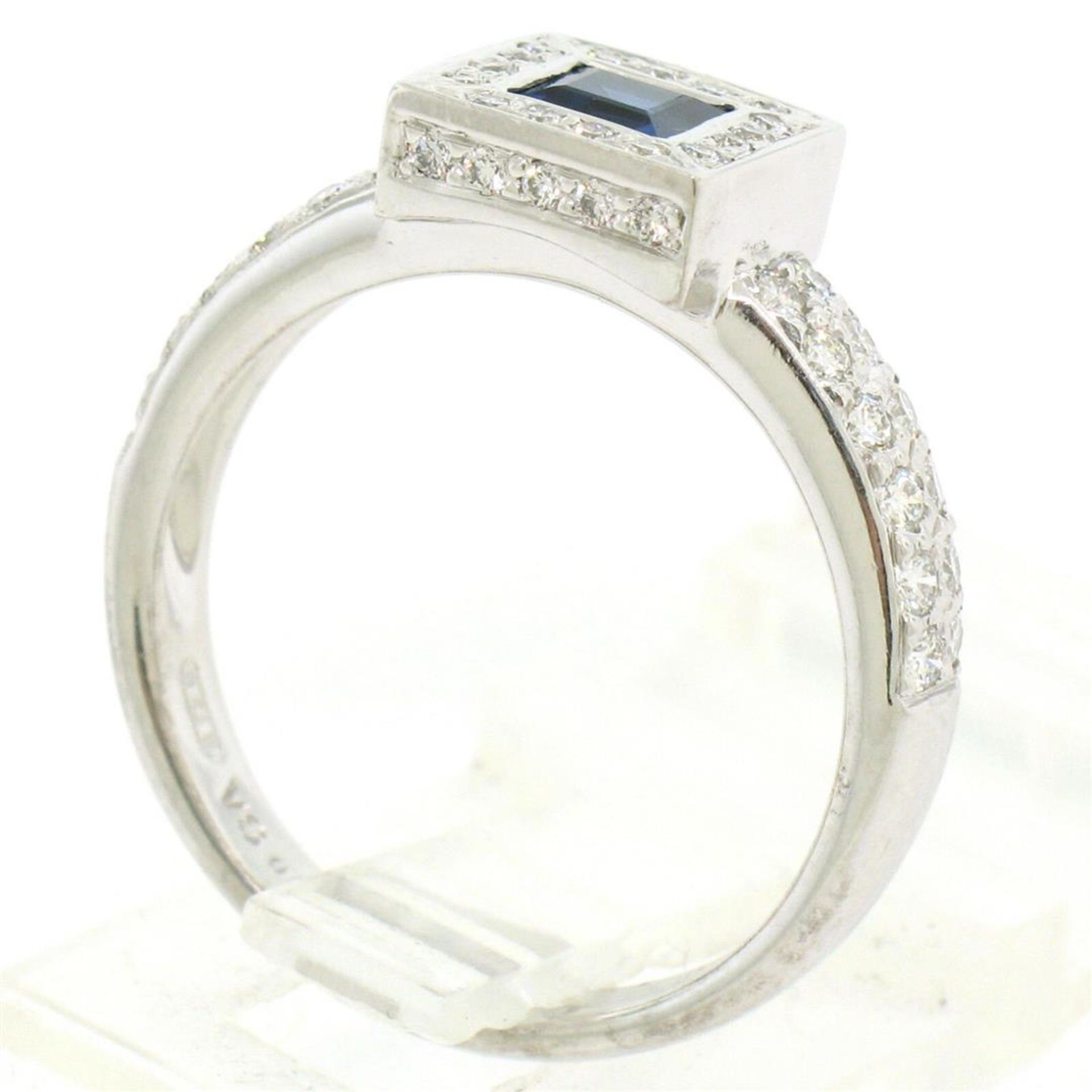 New Platinum Sapphire and Diamond Engagement Ring - Image 6 of 9