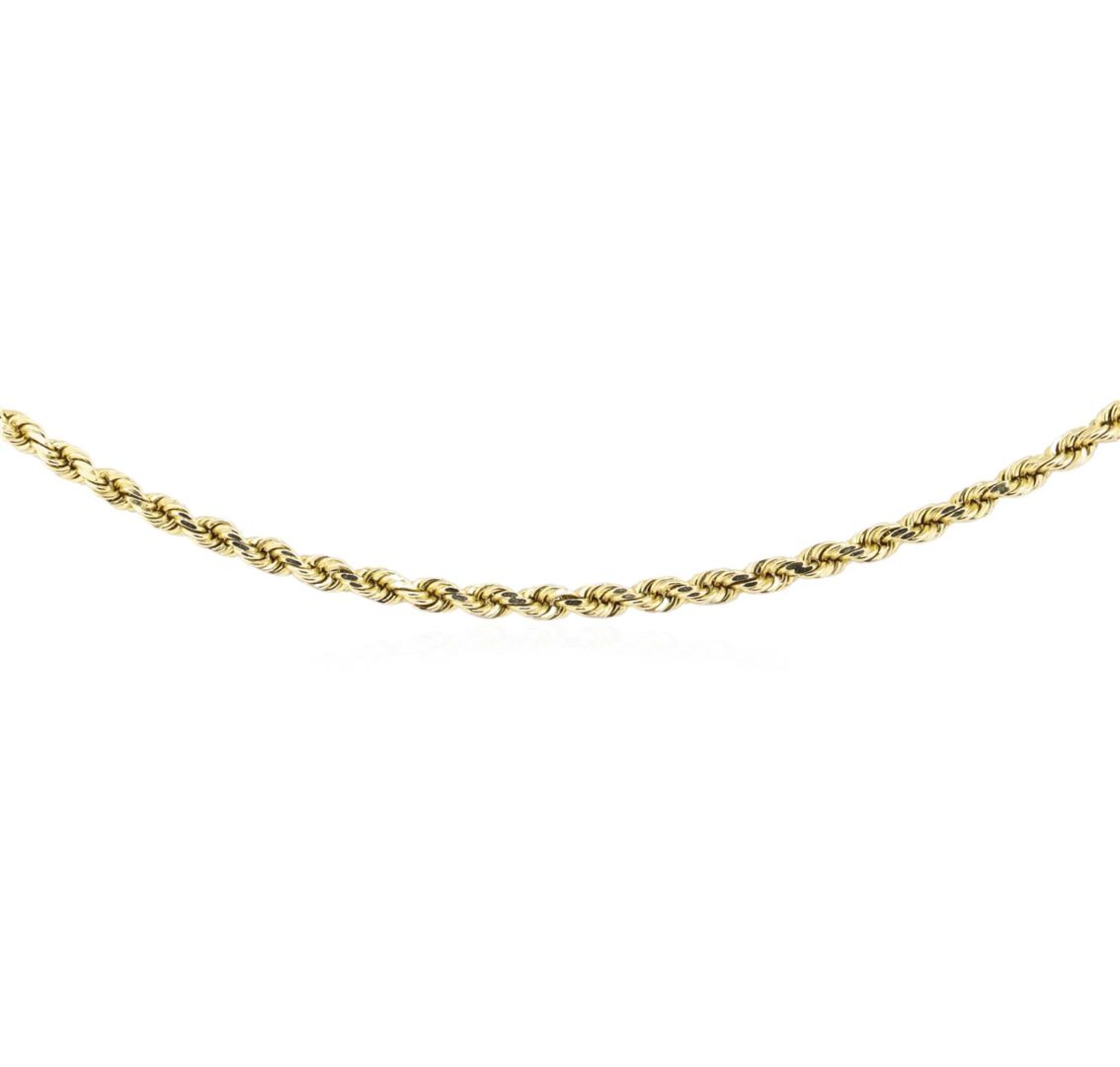 Twenty Inch Rope Chain - 14KT Yellow Gold - Image 2 of 2