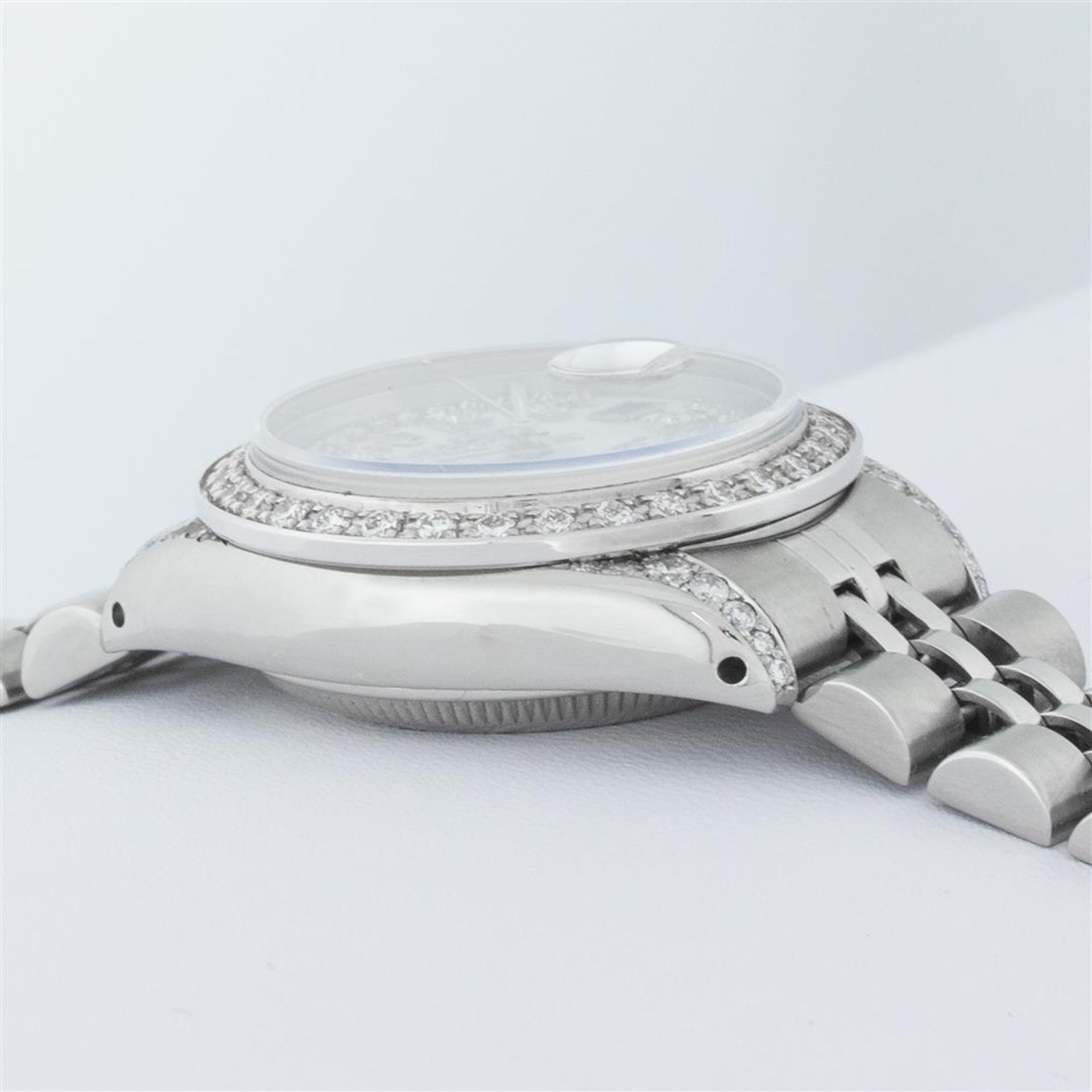 Rolex Ladies Stainless Steel 26MM MOP Diamond Lugs Oyster Perpetual Datejust - Image 4 of 9