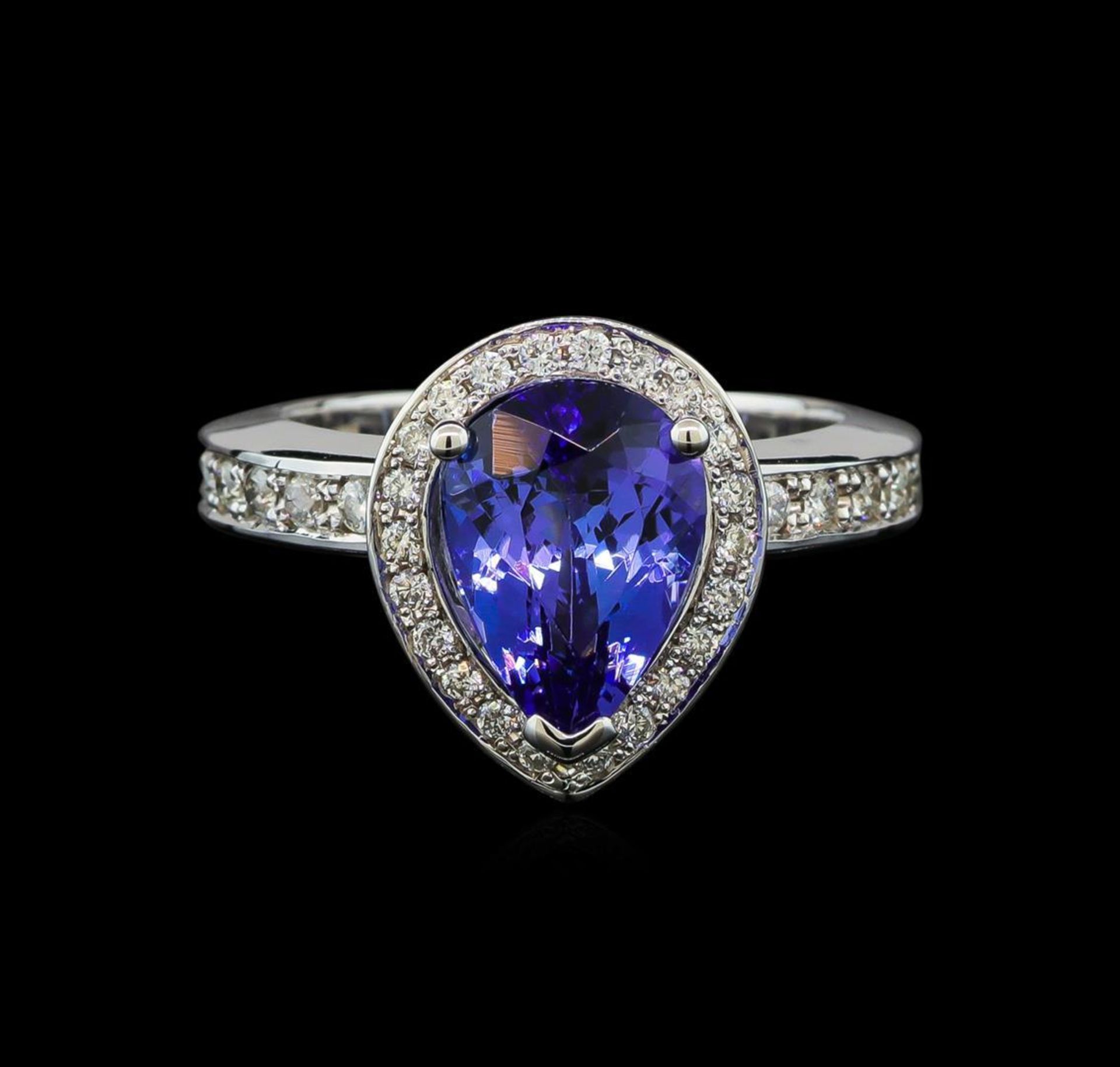 2.90 ctw Tanzanite and Diamond Ring - 14KT White Gold - Image 2 of 5