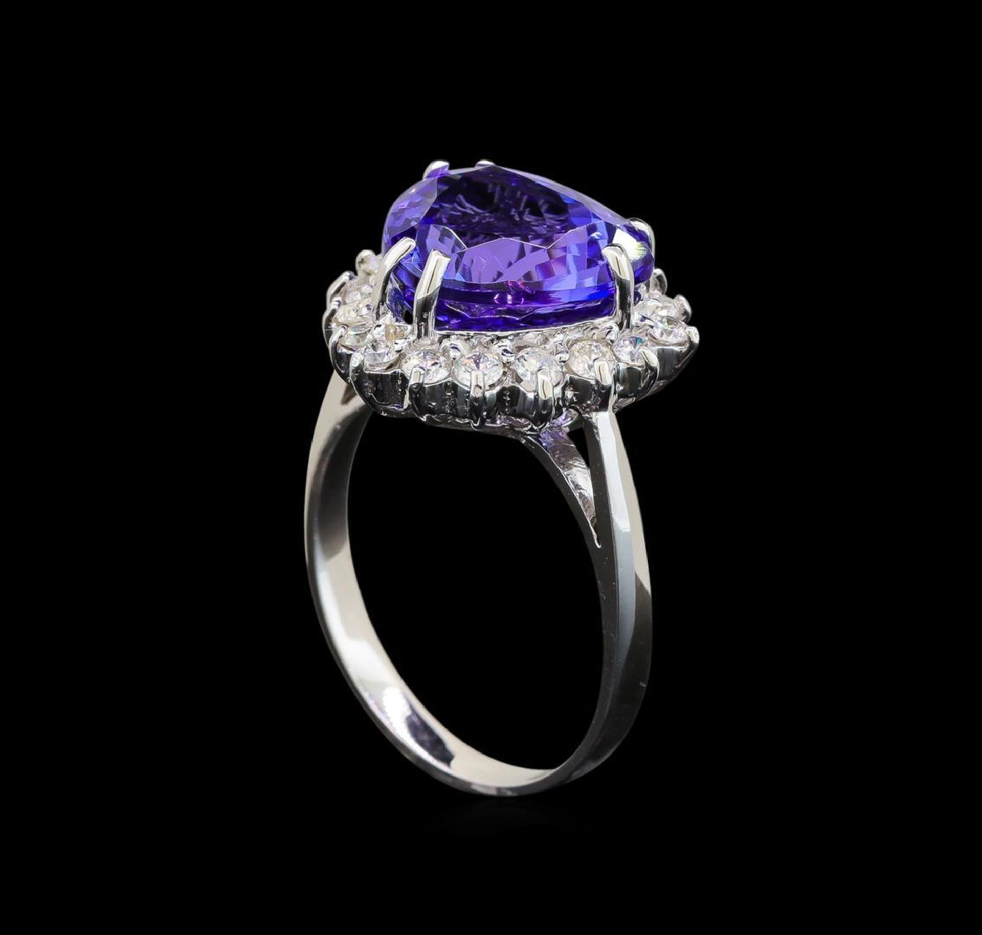 14KT White Gold 6.78 ctw Tanzanite and Diamond Ring - Image 4 of 5