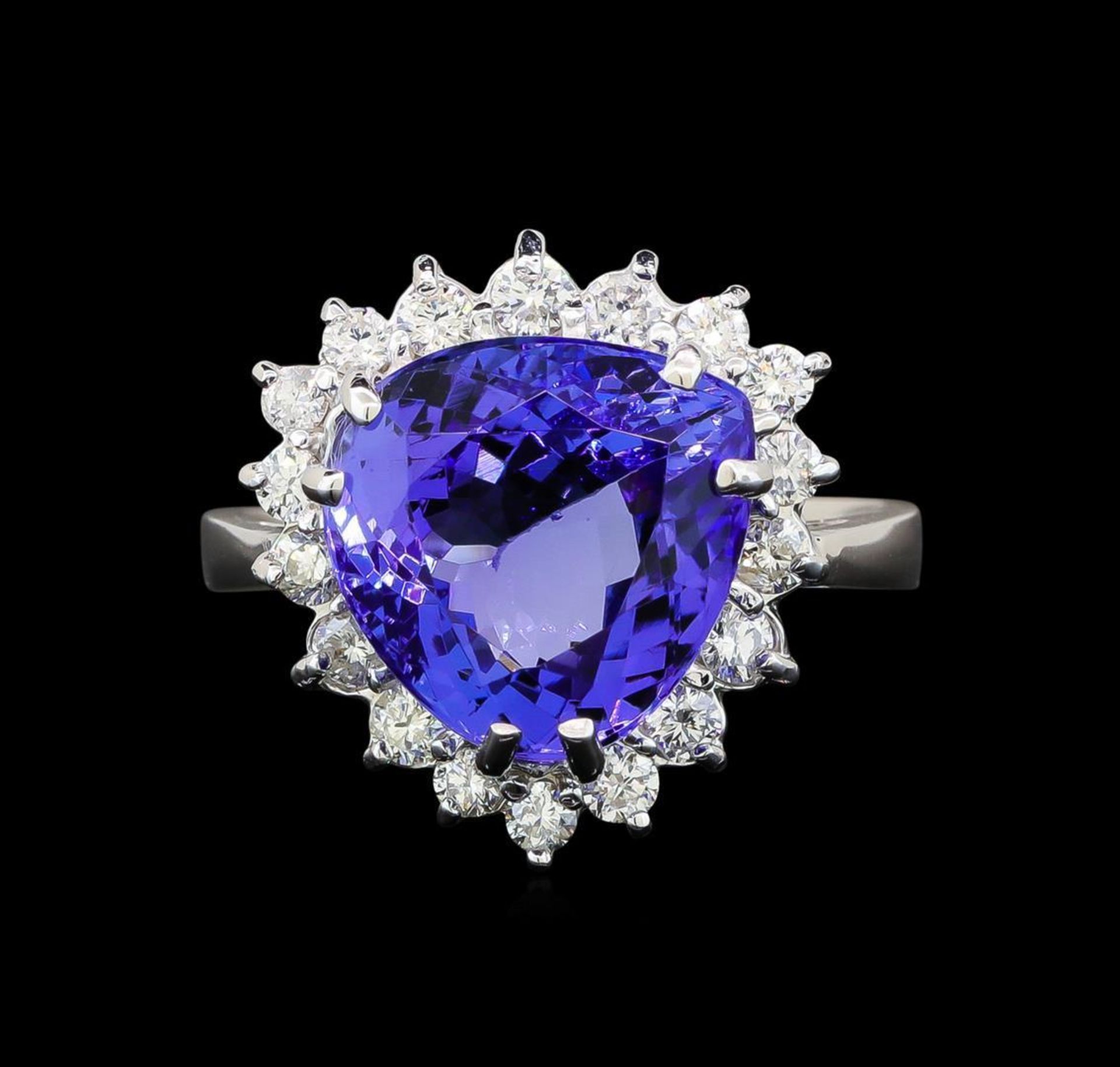 14KT White Gold 6.78 ctw Tanzanite and Diamond Ring - Image 2 of 5