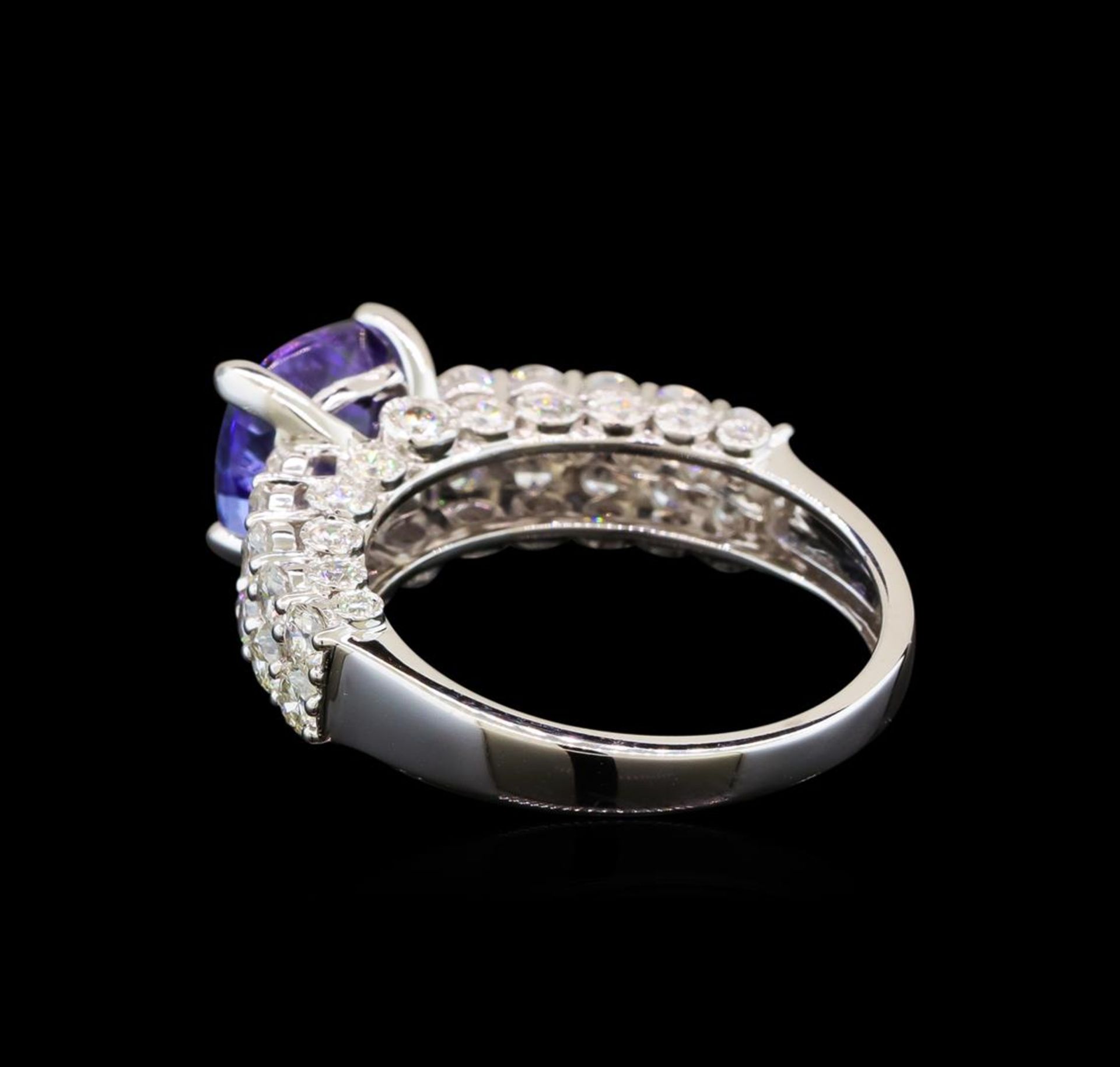 18KT White Gold 2.30 ctw Tanzanite and Diamond Ring - Image 3 of 5