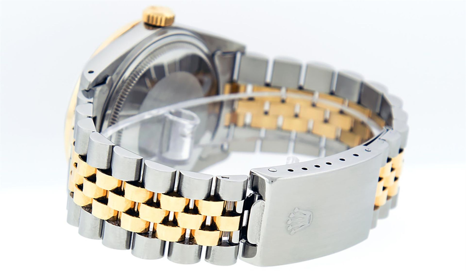 Rolex Mens 2 Tone Brown Diamond & Ruby 36MM Datejust Wristwatch - Image 9 of 9