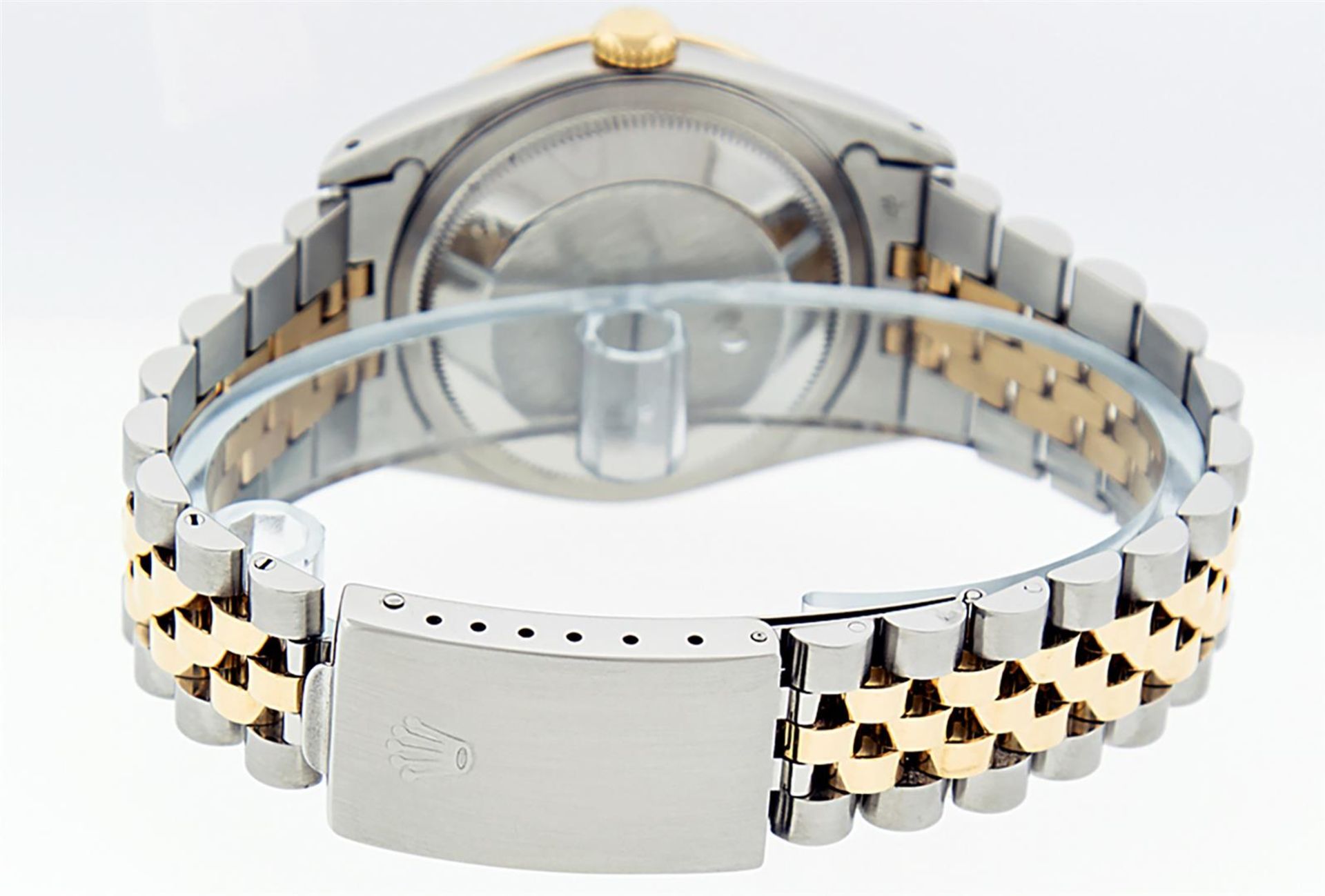 Rolex Mens 2 Tone Brown Diamond & Ruby 36MM Datejust Wristwatch - Image 6 of 9