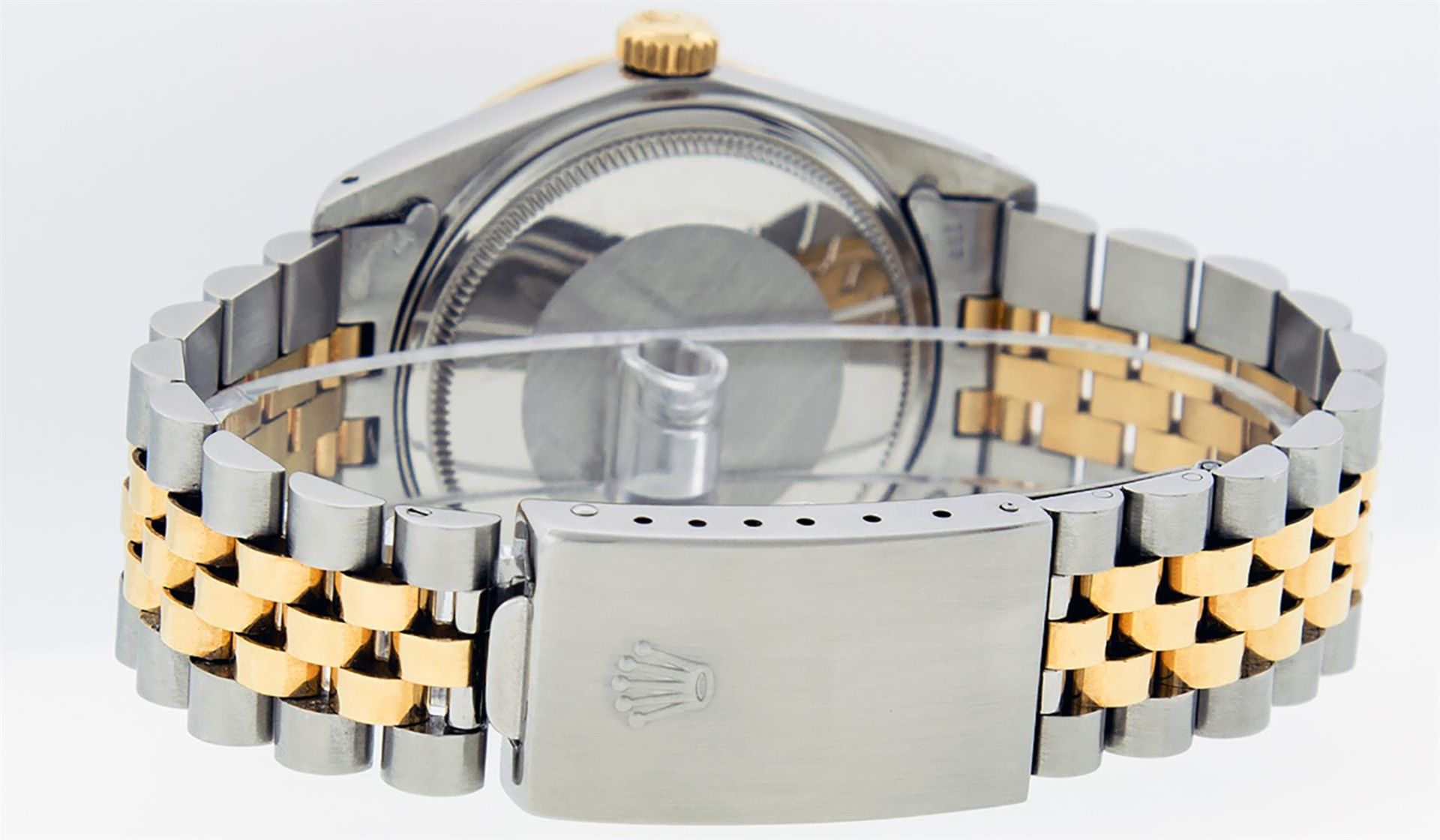 Rolex Mens 2 Tone Brown Diamond & Ruby 36MM Datejust Wristwatch - Image 8 of 9
