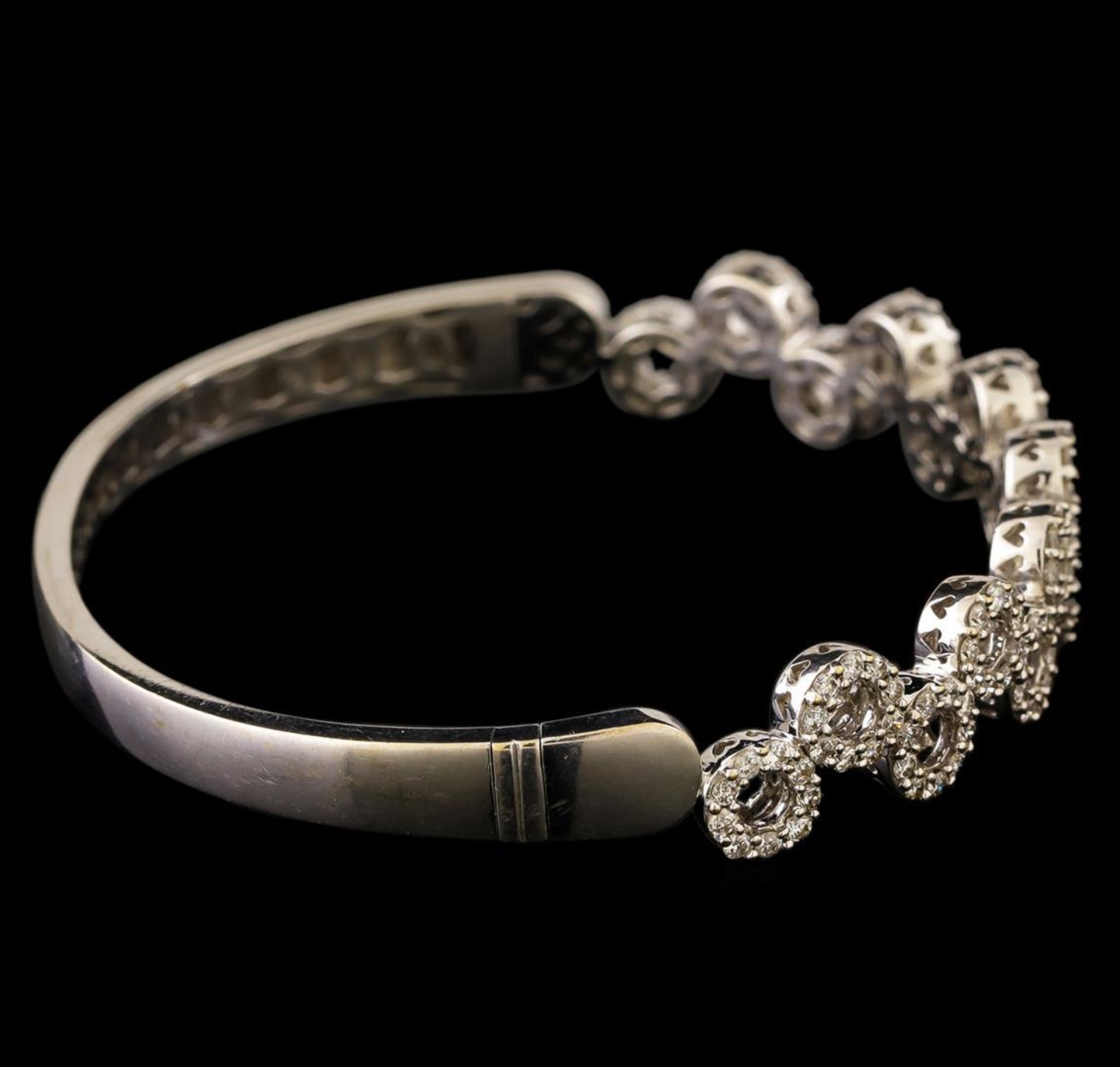 1.55 ctw Diamond Bangle Bracelet - 18KT White Gold - Image 2 of 4