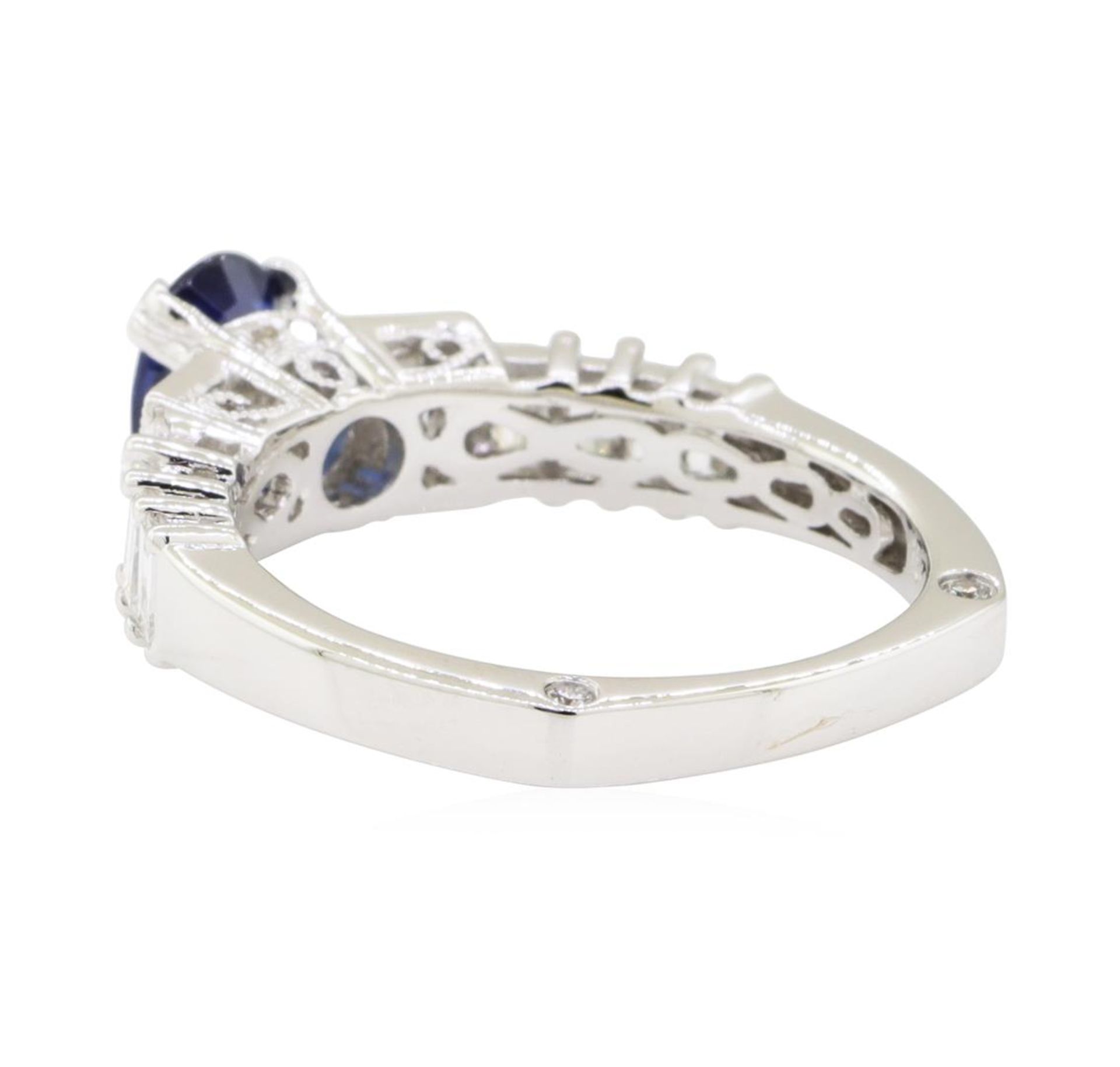 1.85 ctw Sapphire and Diamond Ring - 18KT White Gold - Image 3 of 5