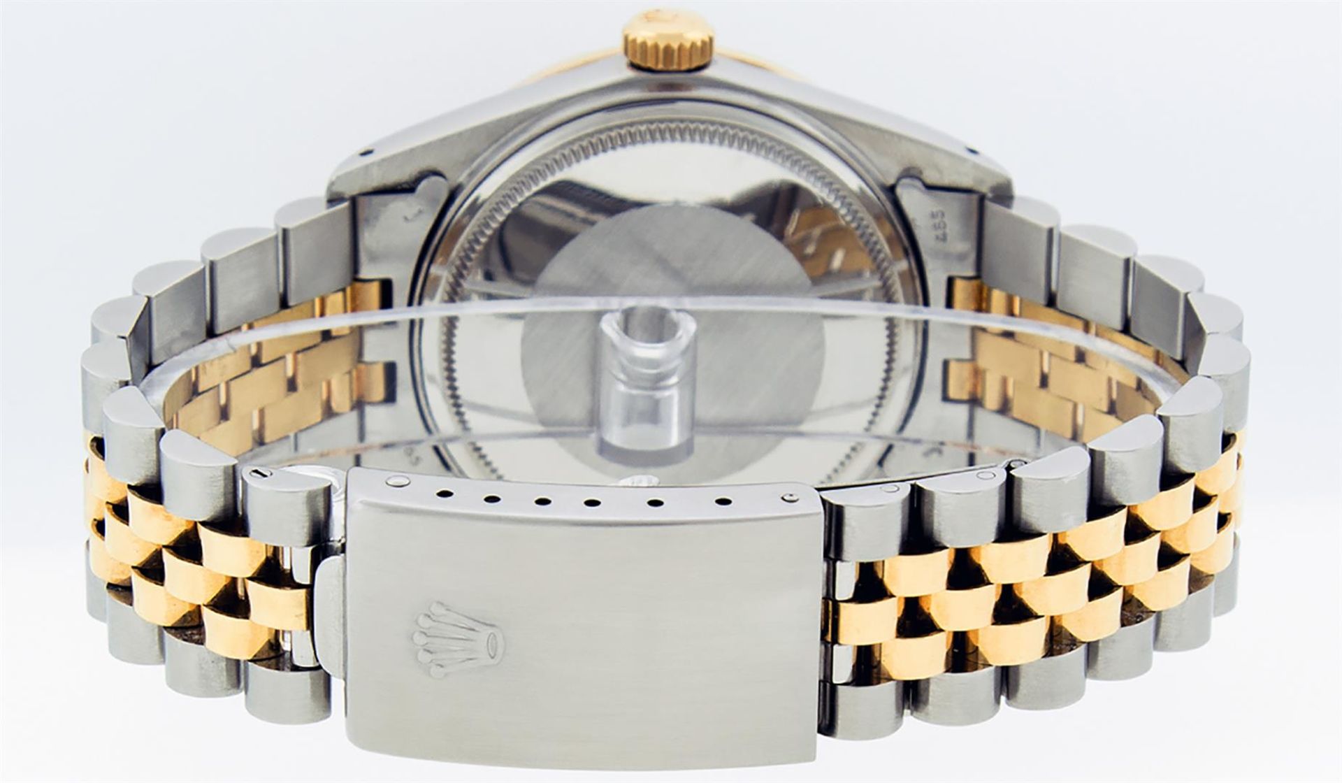 Rolex Mens 2 Tone Brown Diamond & Ruby 36MM Datejust Wristwatch - Image 7 of 9