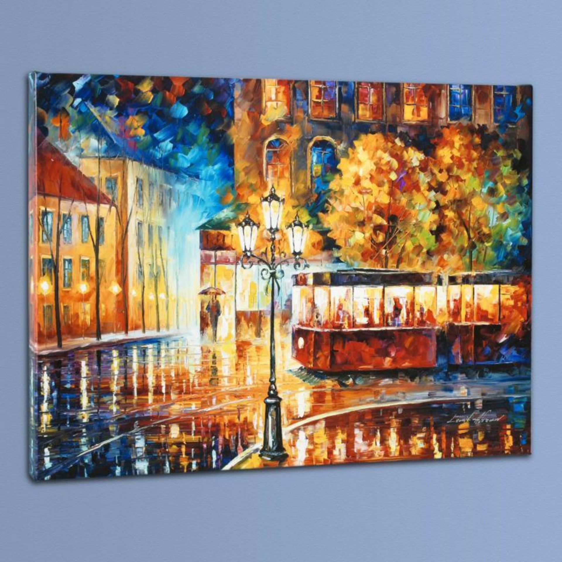 Night Trolley by Afremov (1955-2019) - Image 3 of 3