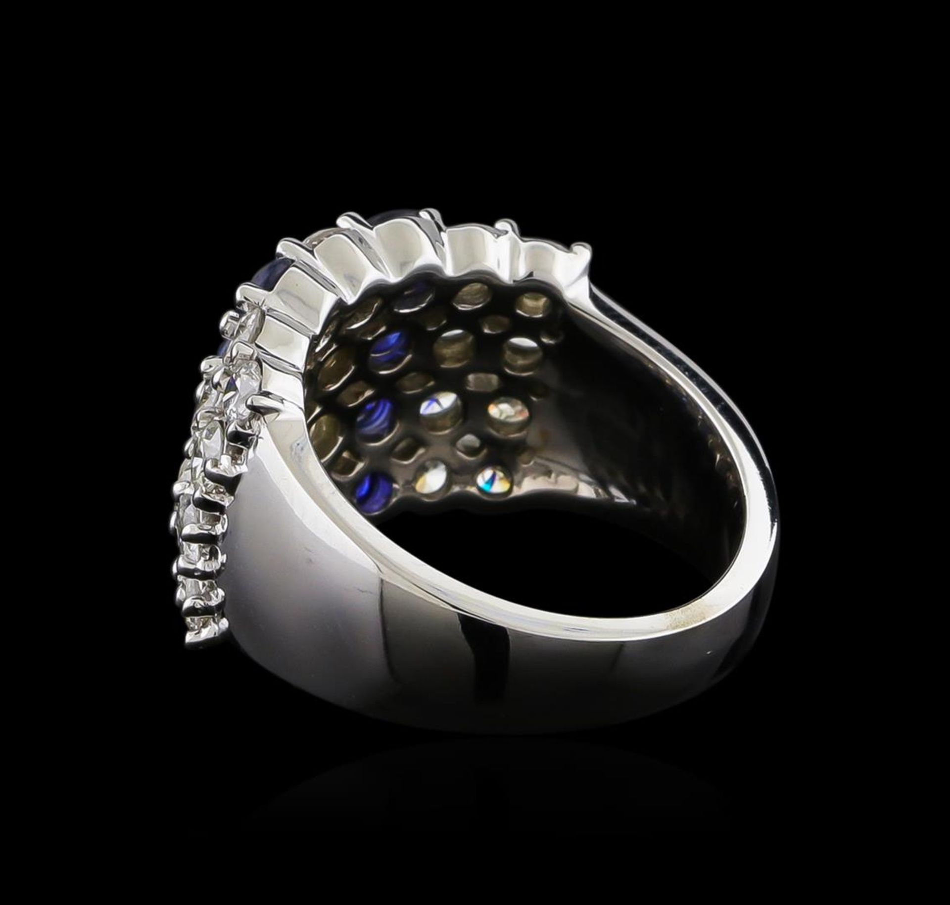 1.16 ctw Sapphire and Diamond Ring - 14KT White Gold - Image 3 of 5