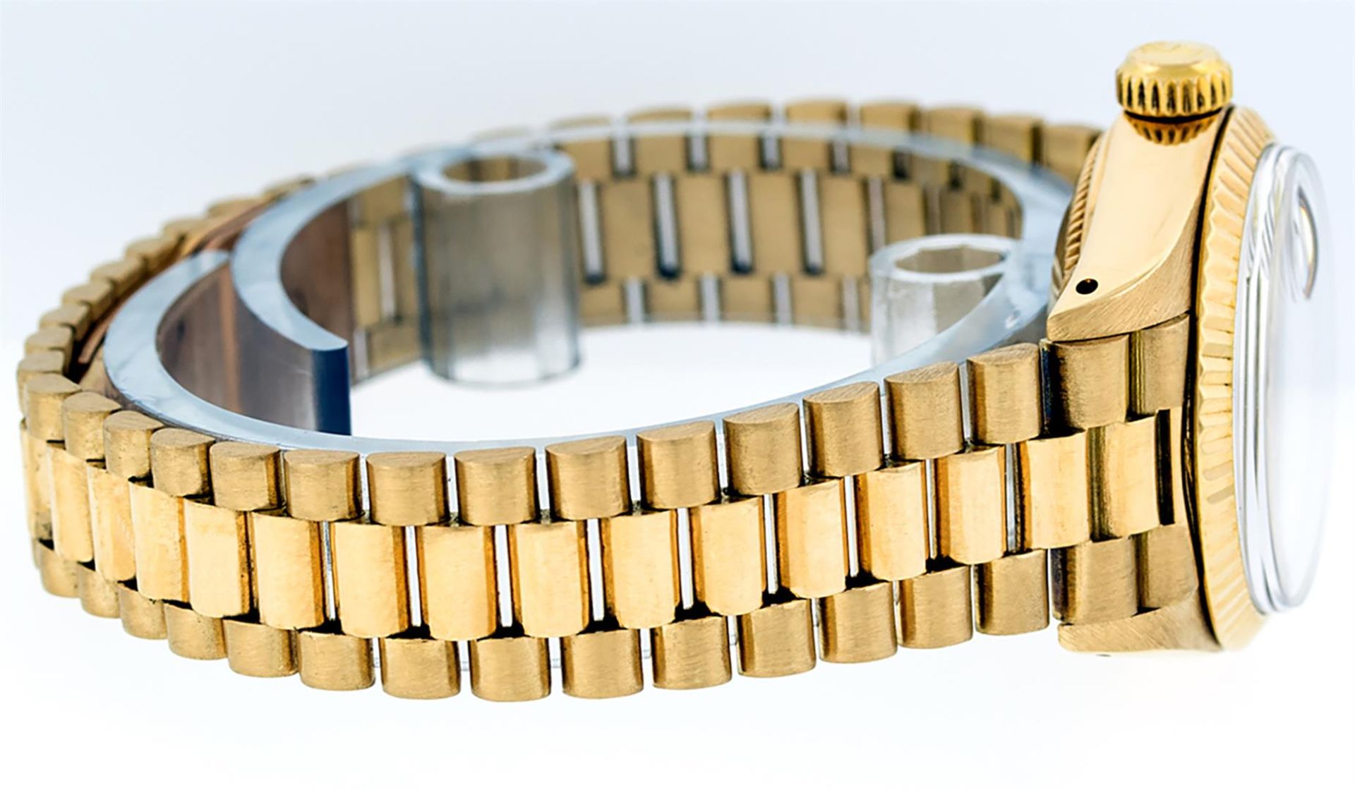 Rolex Ladies 18K Yellow Gold Champagne Diamond Datejust President Wristwatch - Image 6 of 9