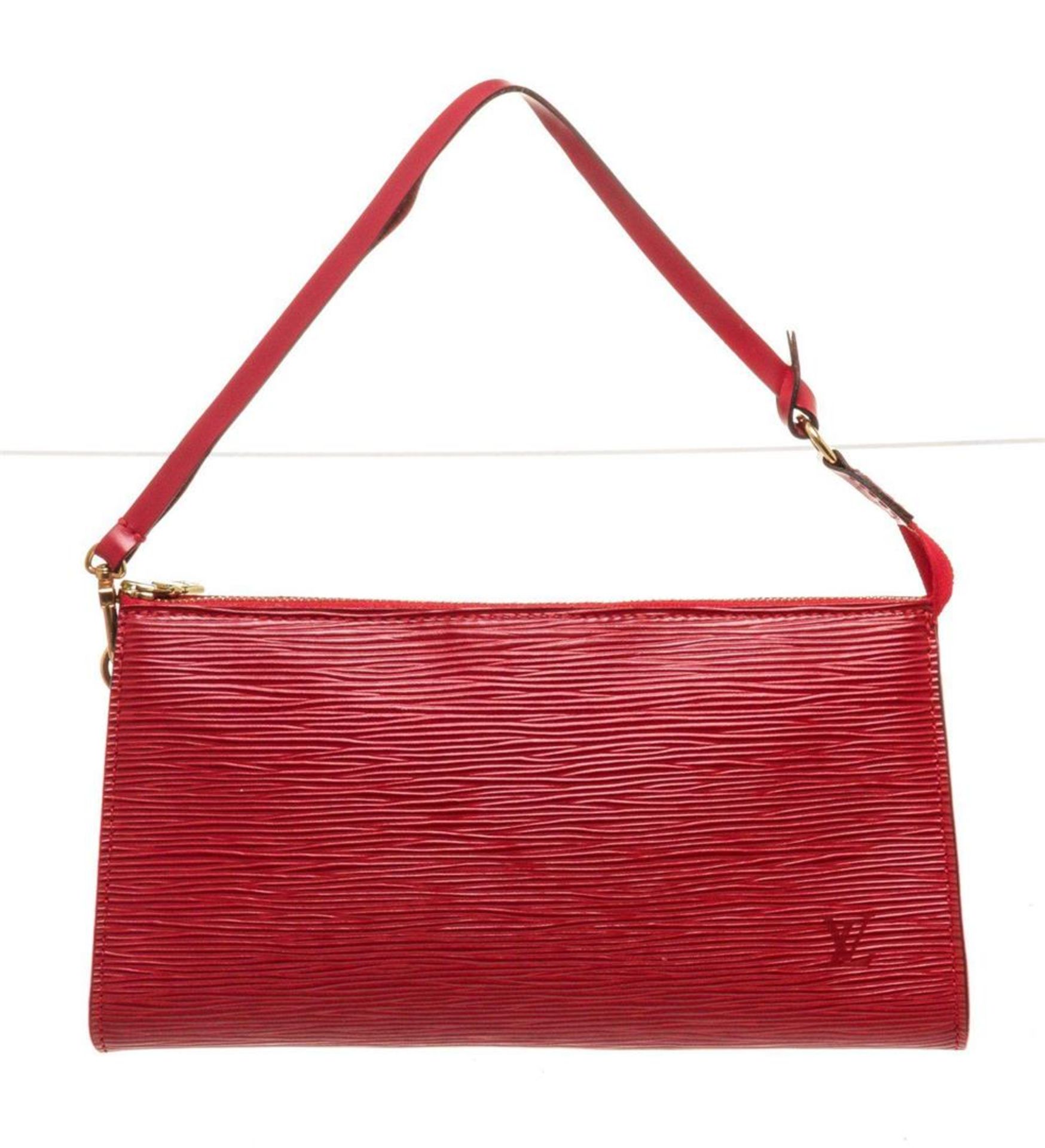 Louis Vuitton Red Epi Leather Pochette Shoulder Bag