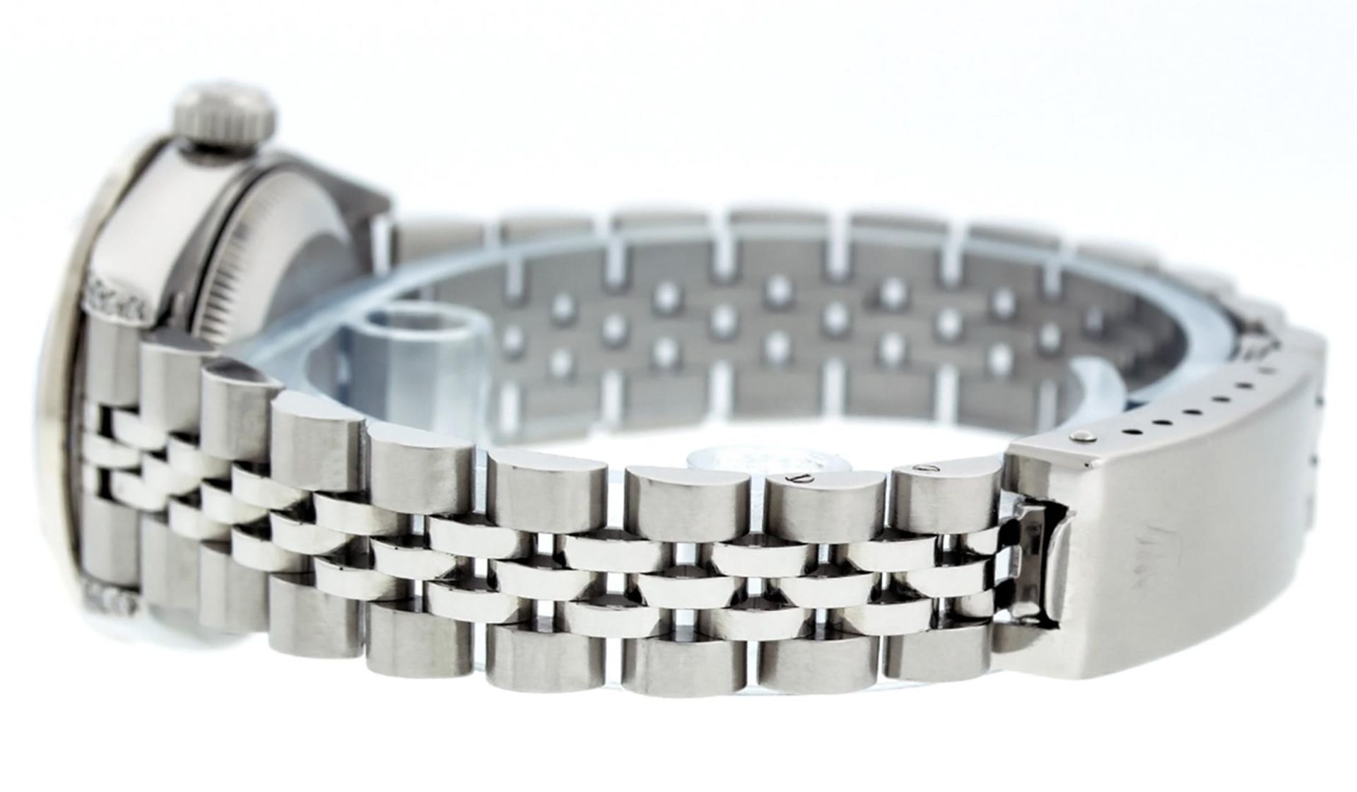Rolex Ladies Stainless Steel Quickset Green MOP Diamond Lugs Datejust Wristwatch - Image 9 of 9