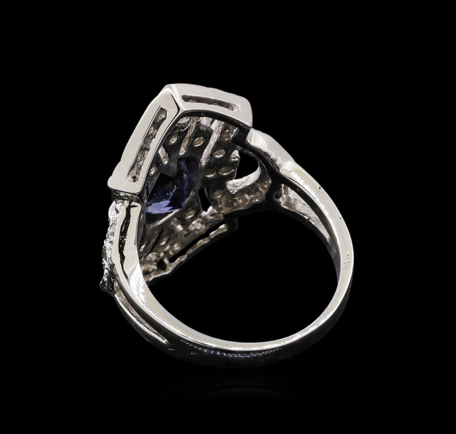 1.84 ctw Tanzanite and Diamond Ring - 14KT White Gold - Image 3 of 5