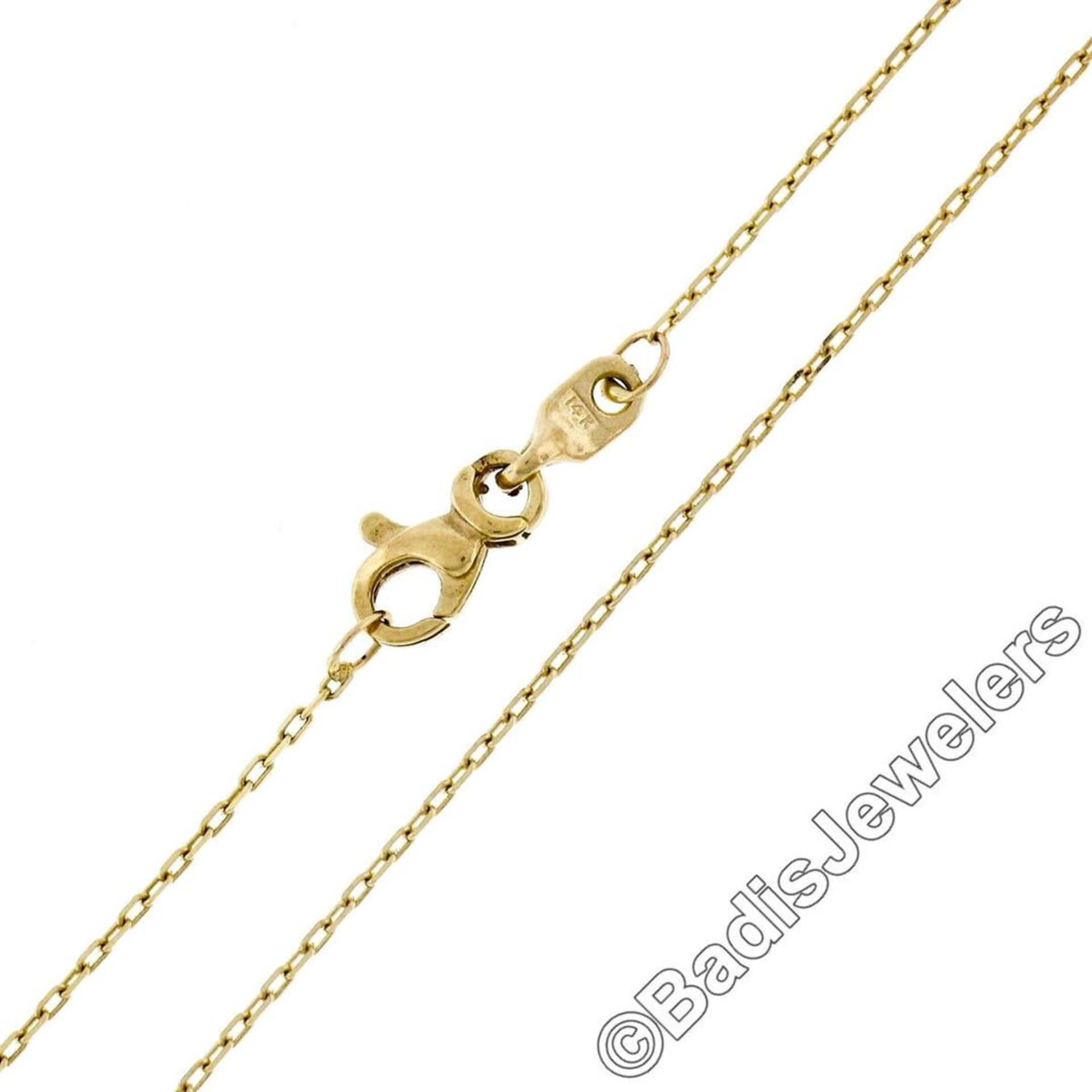 10kt Yellow Gold 0.26 ctw Channel Set Round Diamond Open Heart Pendant Necklace - Image 7 of 7