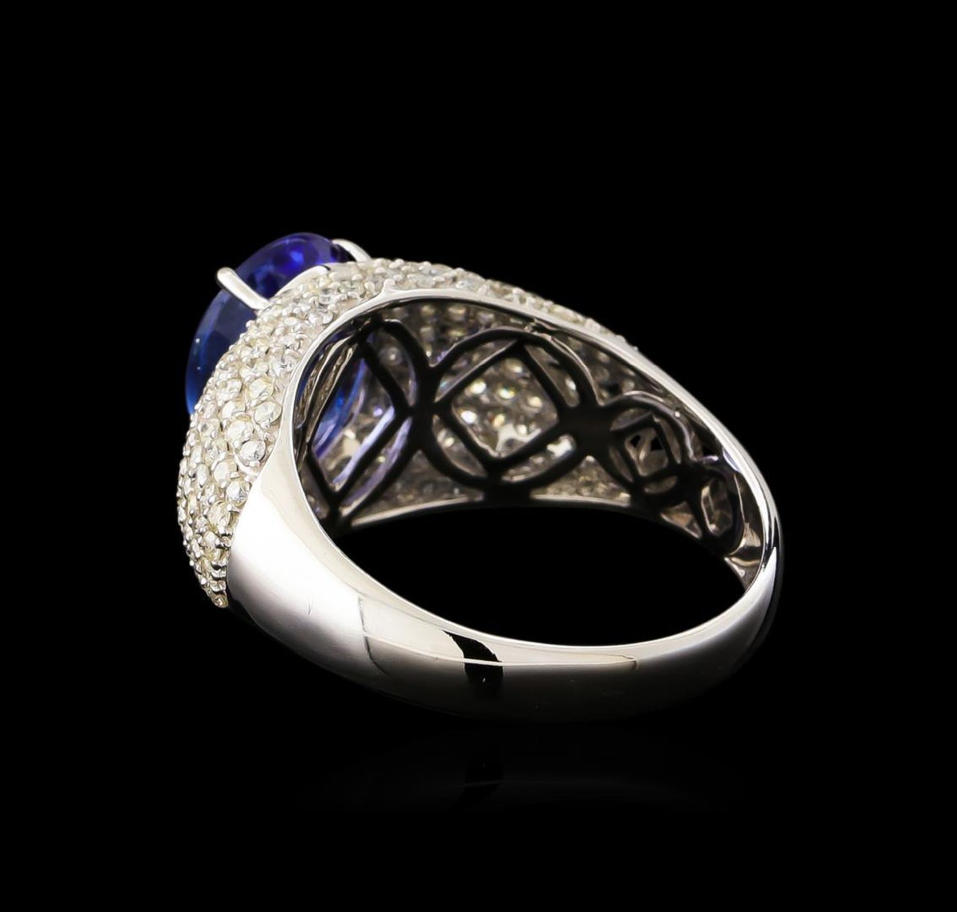 2.77 ctw Tanzanite and Diamond Ring - 14KT White Gold - Image 3 of 5