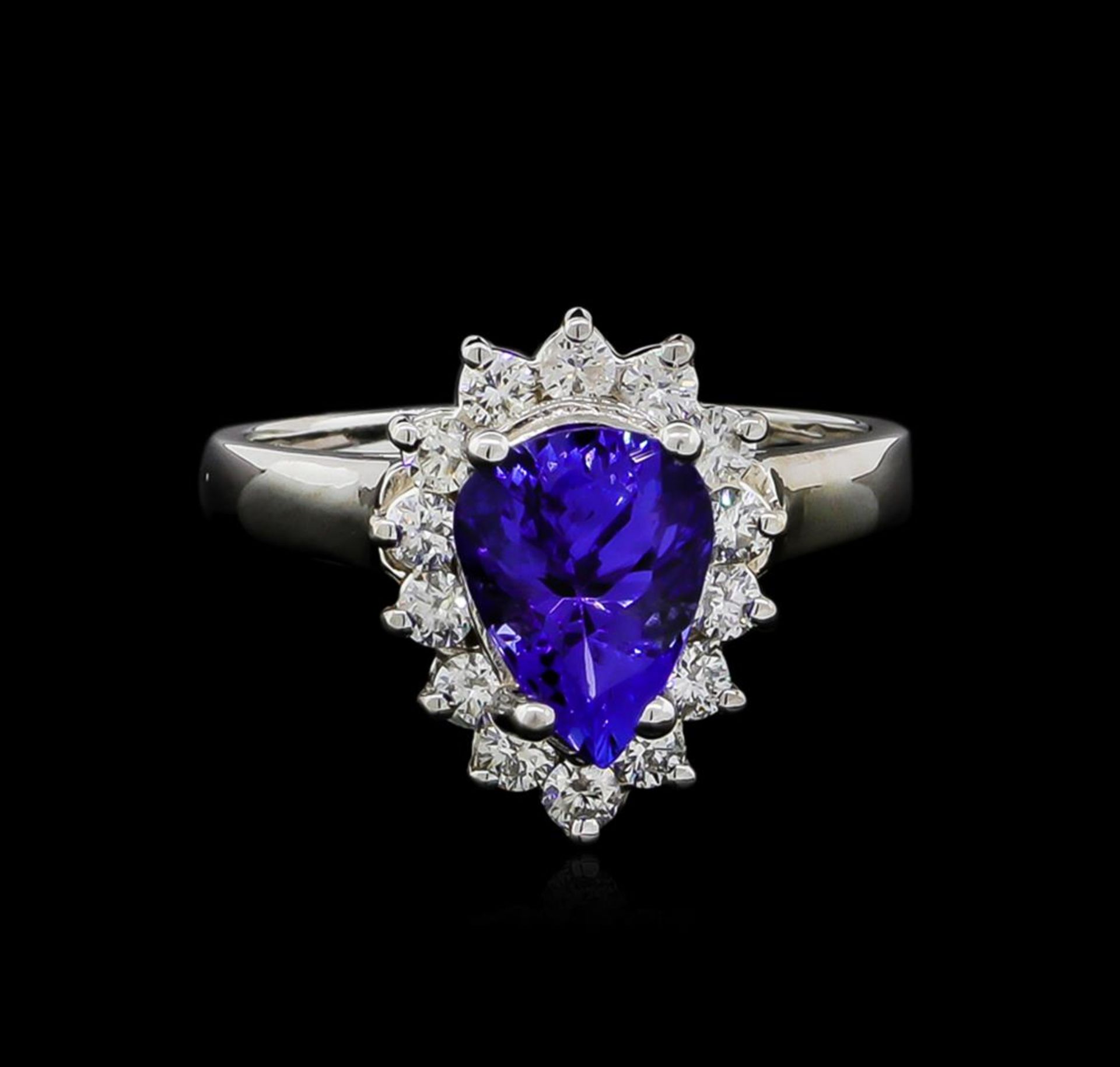 1.88 ctw Tanzanite and Diamond Ring - 14KT White Gold - Image 2 of 4