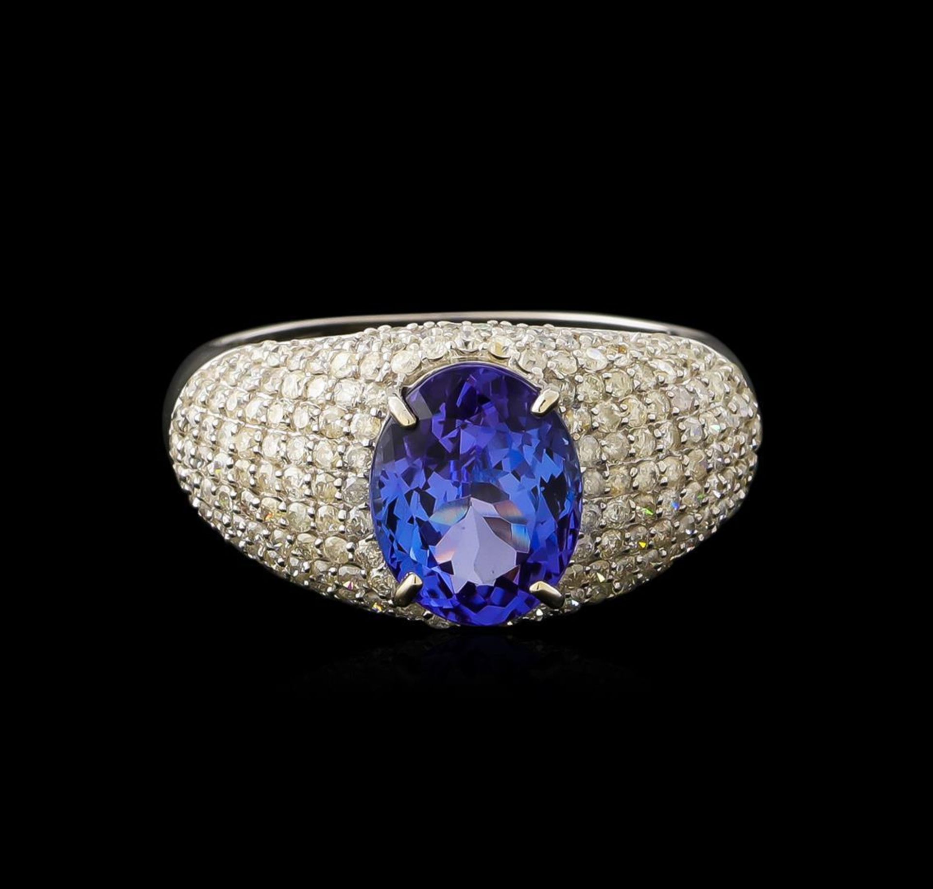 2.77 ctw Tanzanite and Diamond Ring - 14KT White Gold - Image 2 of 5