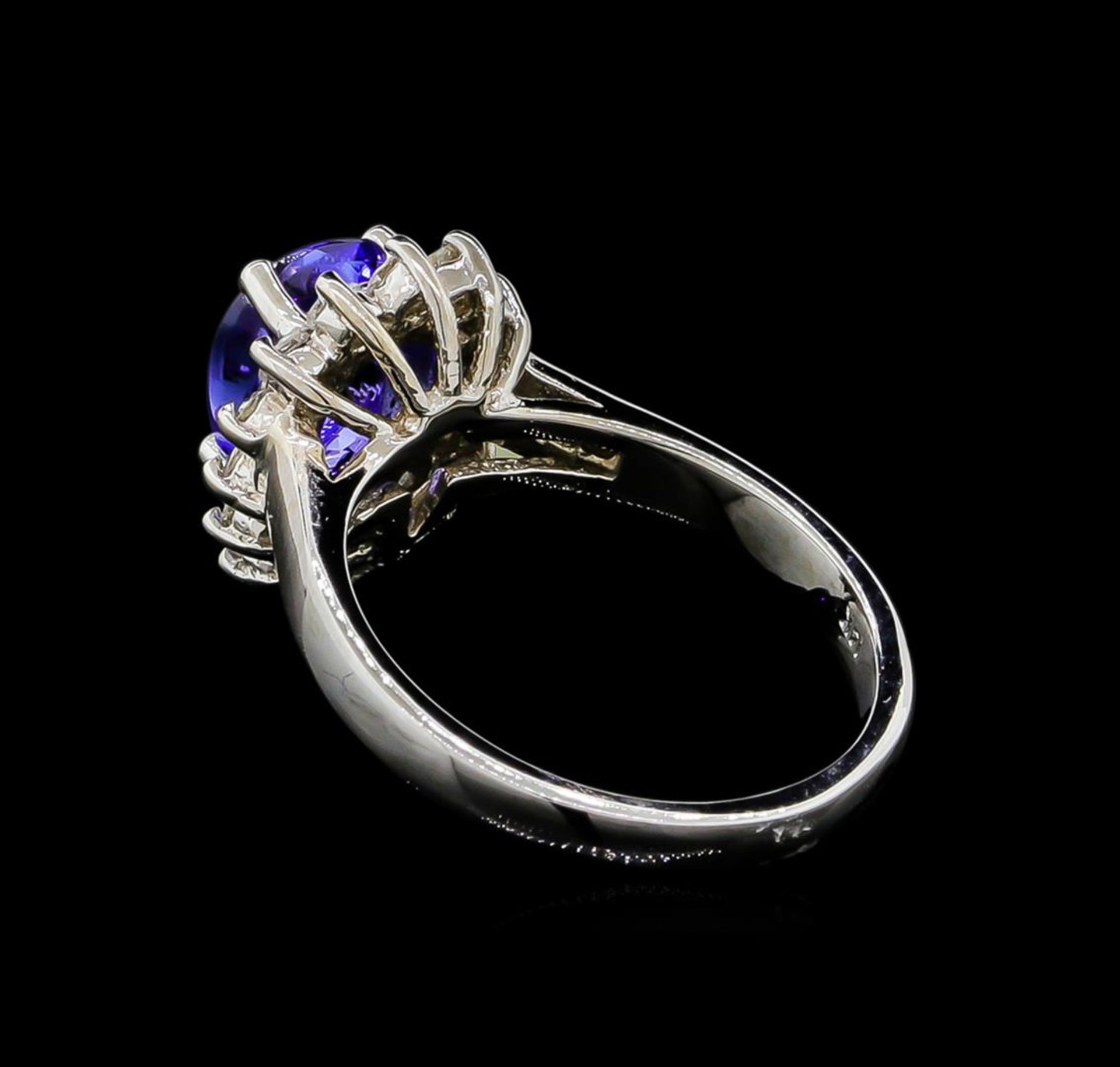 1.88 ctw Tanzanite and Diamond Ring - 14KT White Gold - Image 3 of 4