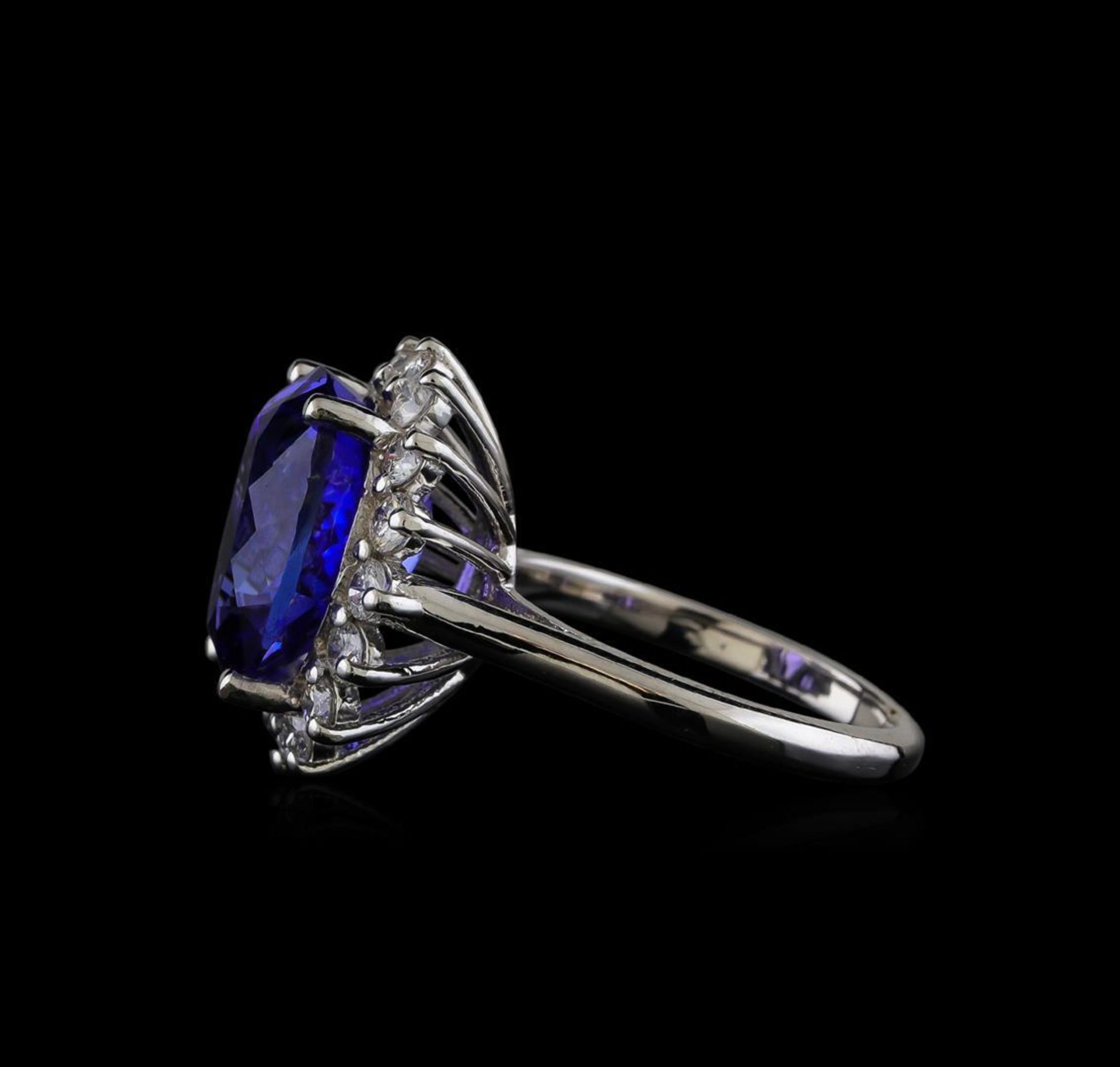 8.04 ctw Tanzanite and Diamond Ring - 14KT White Gold - Image 3 of 6