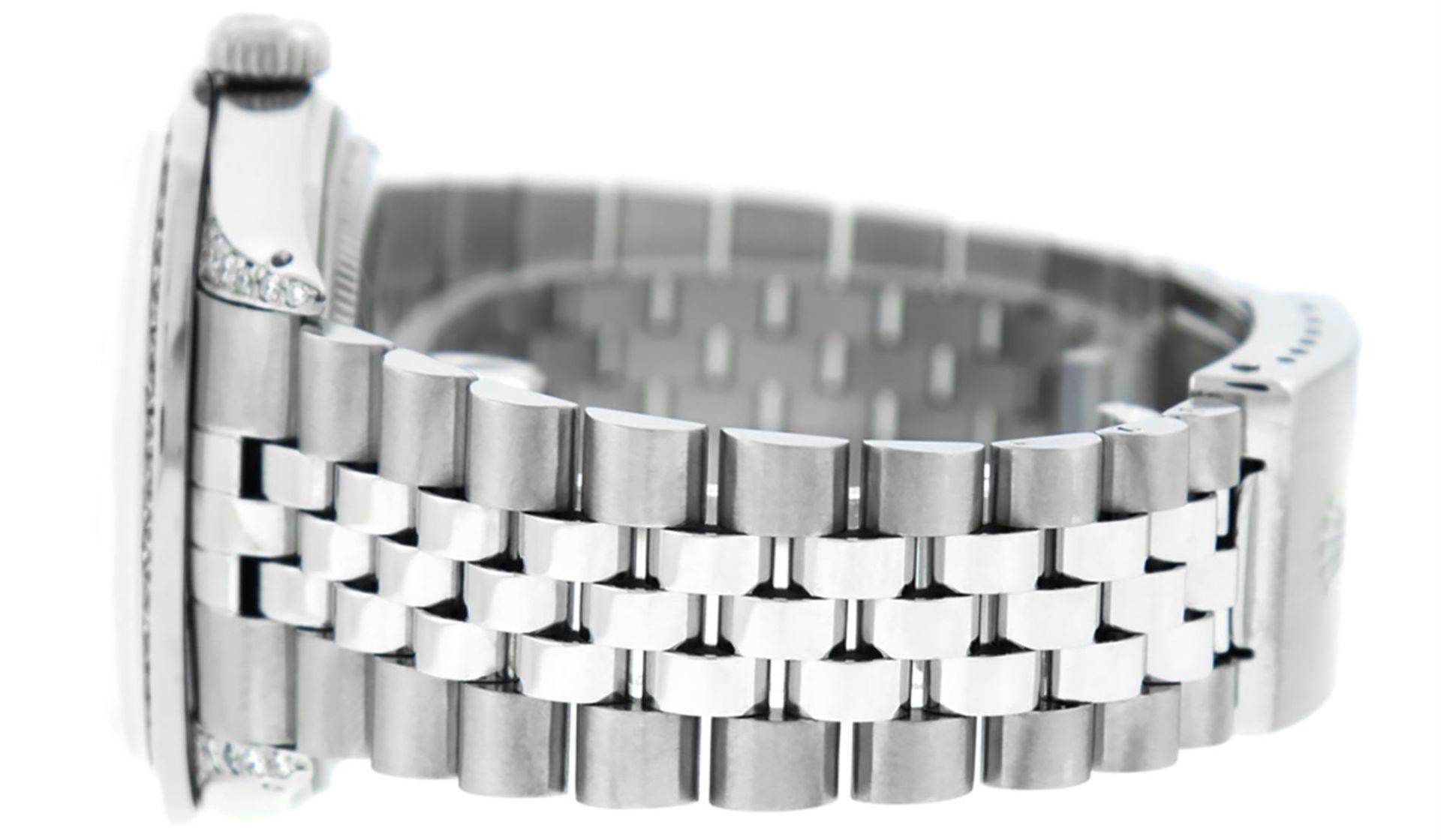 Rolex Mens Stainless Steel MOP Princess Cut Diamond Lugs 36MM Datejust Wristwatc - Image 7 of 9