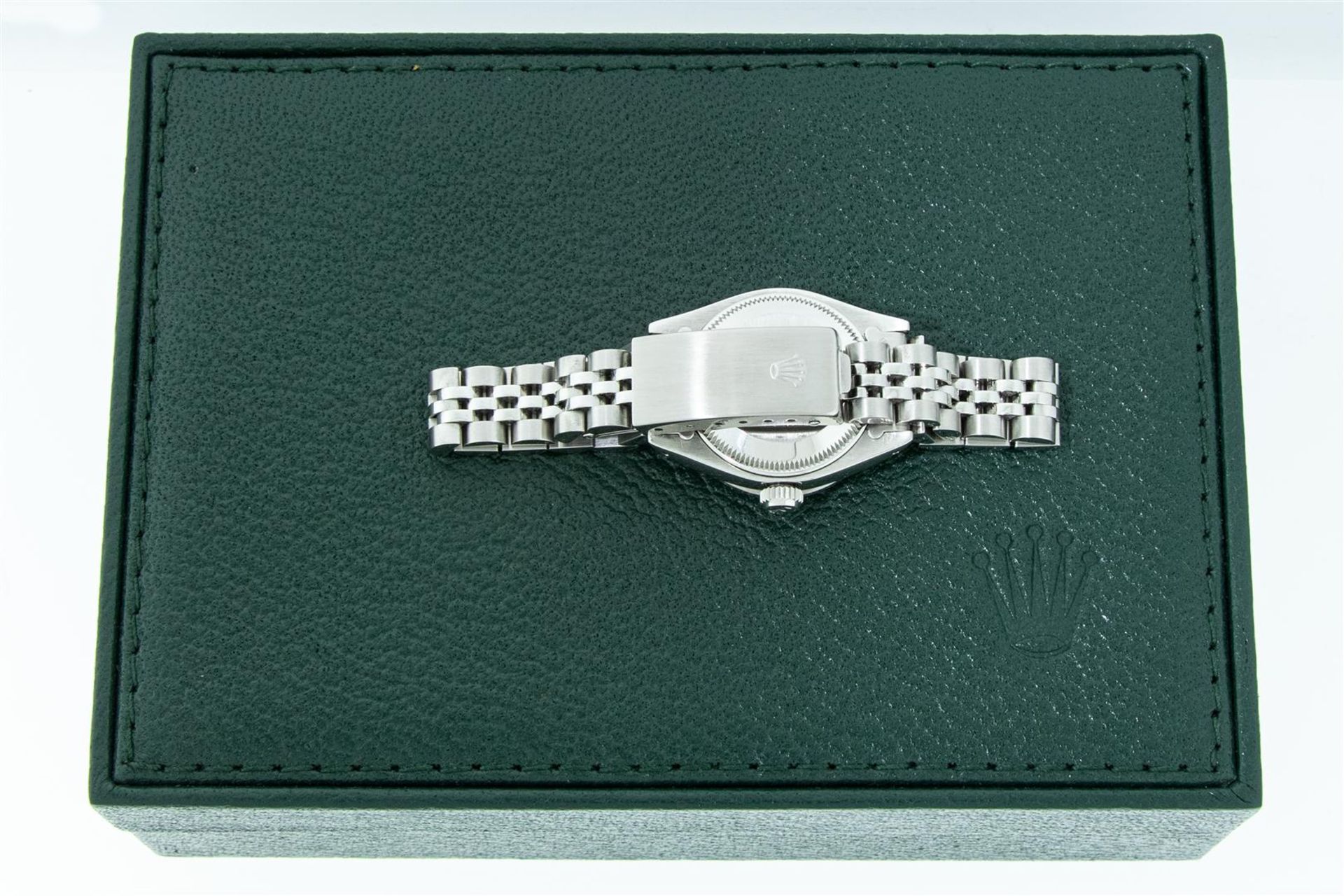 Rolex Ladies Stainless Steel Green Emerald & Diamond Datejust Wristwatch 26MM Wi - Image 7 of 9