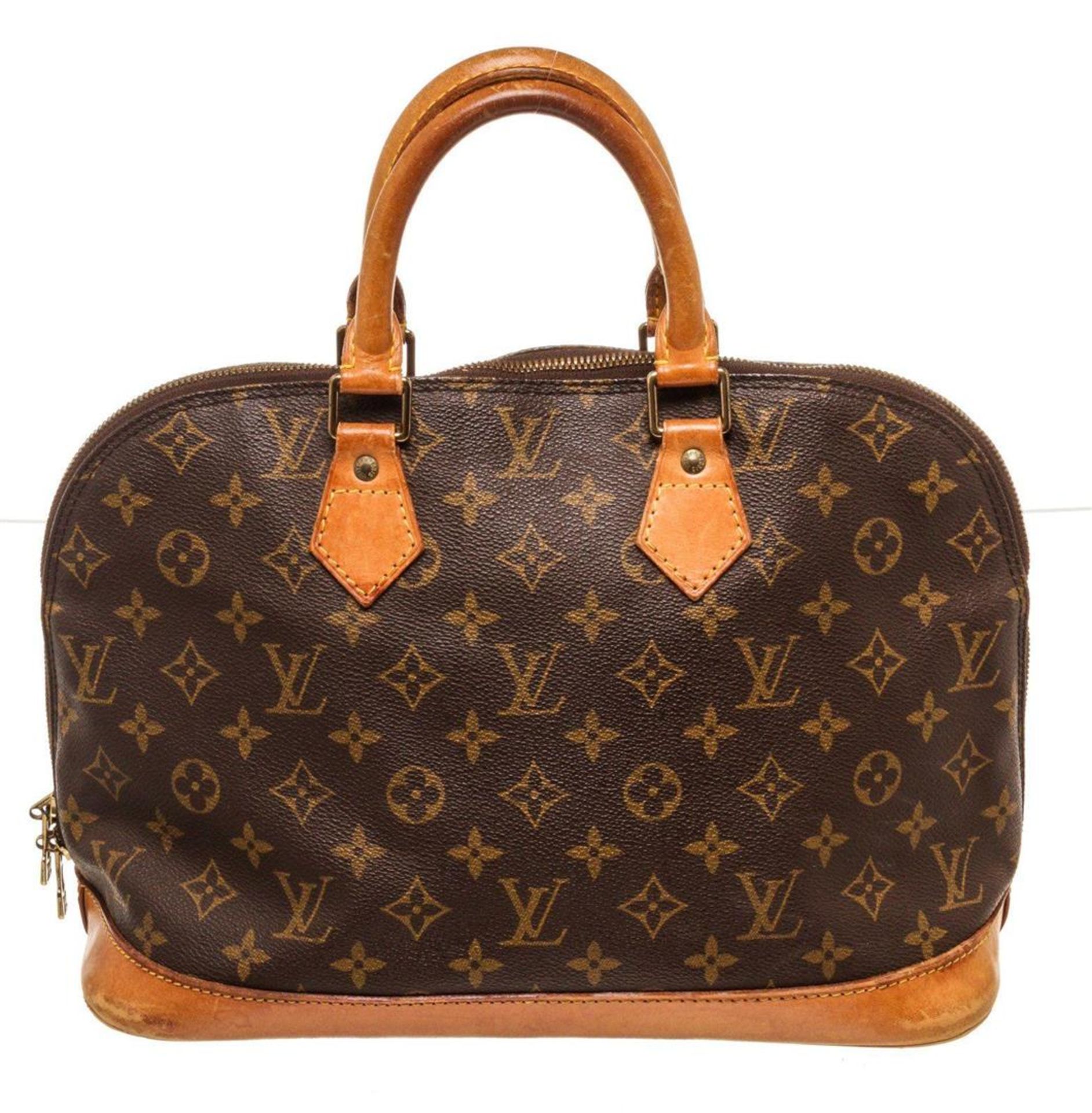 Louis Vuitton Brown Alma MM Satchel Bag