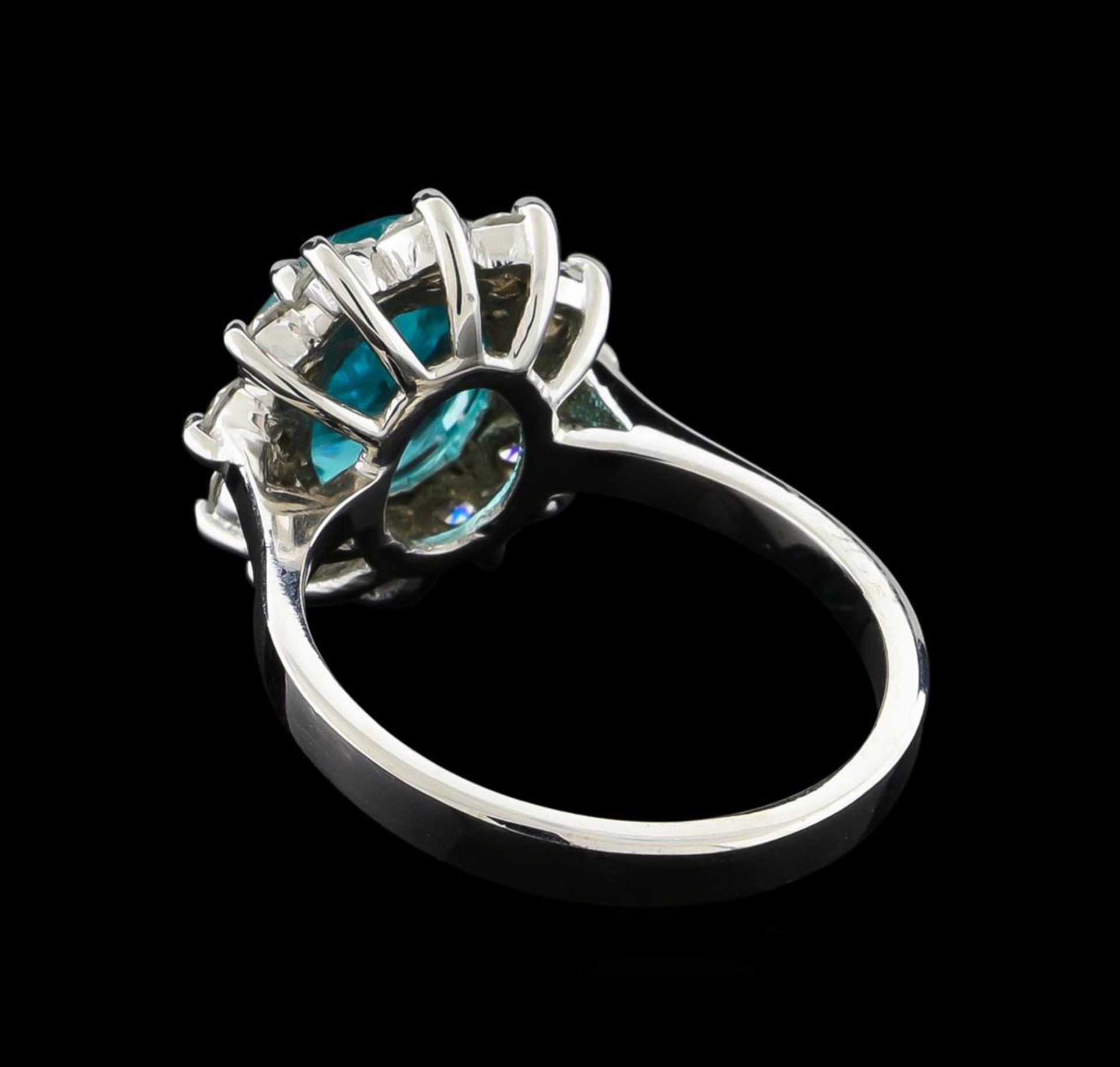 2.78 ctw Apatite and Diamond Ring - 14KT White Gold - Image 2 of 4
