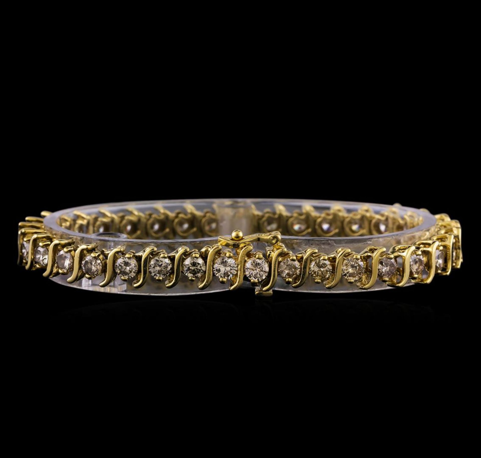 7.13 ctw Diamond Bracelet - 14KT Yellow Gold - Image 2 of 4