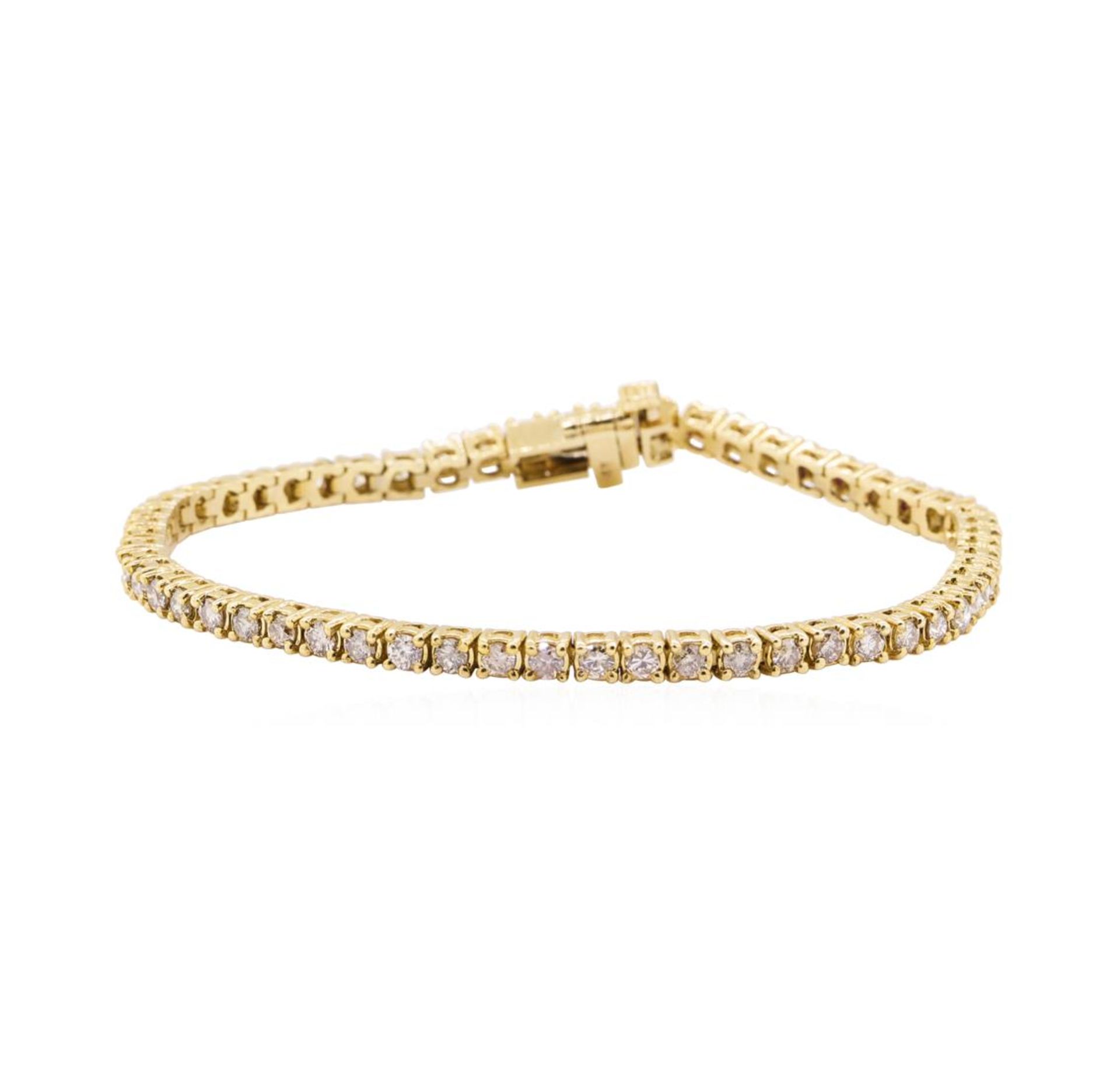 3.17 ctw Diamond Tennis Bracelet - 14KT Yellow Gold