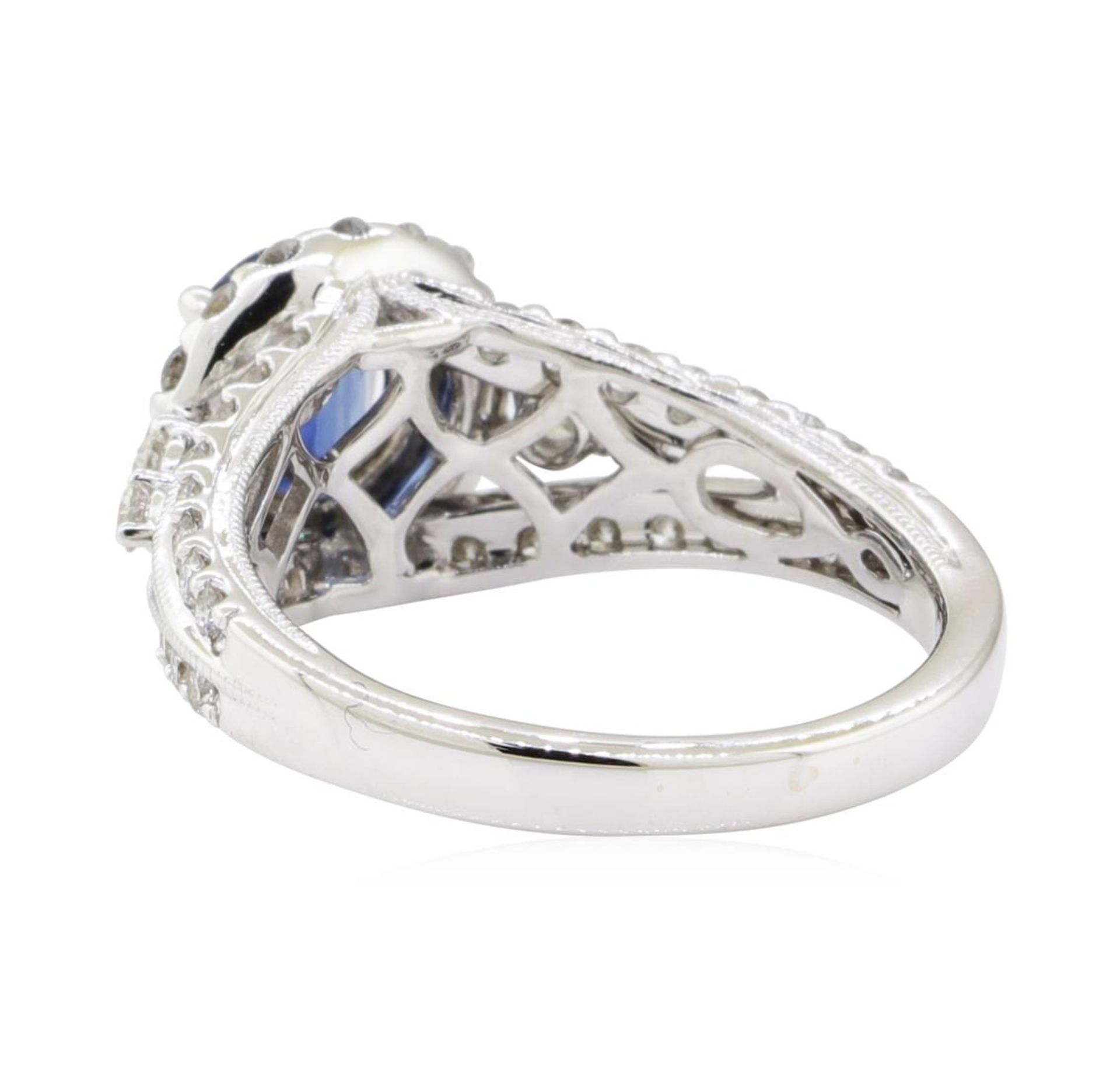 1.95 ctw Sapphire and Diamond Ring - 18KT White Gold - Image 3 of 5