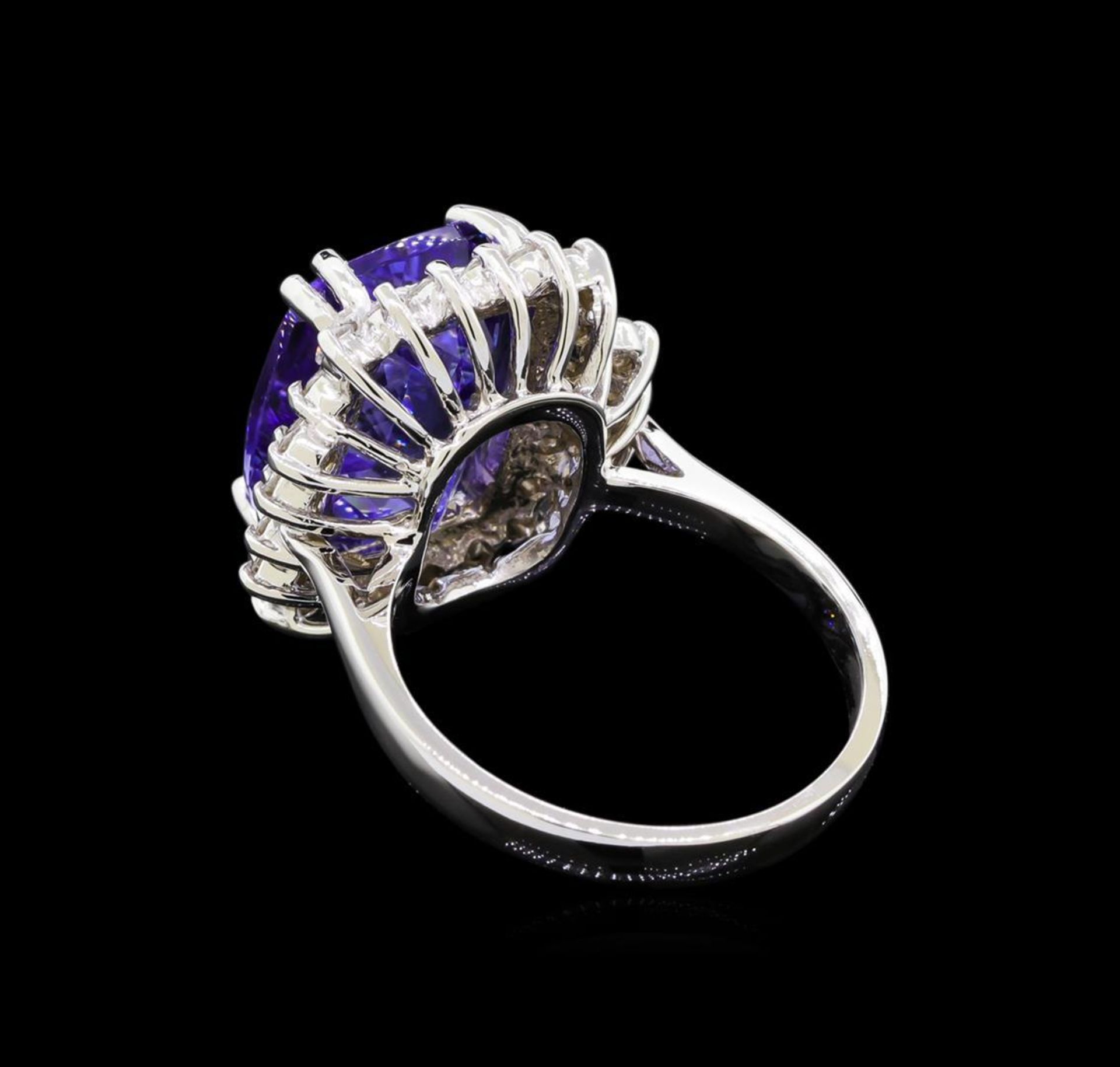 8.62 ctw Tanzanite and Diamond Ring - 14KT White Gold - Image 3 of 5