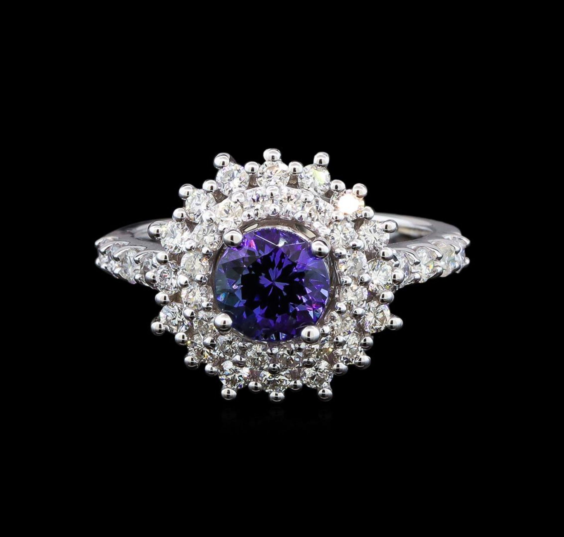 14KT White Gold 1.14 ctw Tanzanite and Diamond Ring - Image 2 of 5