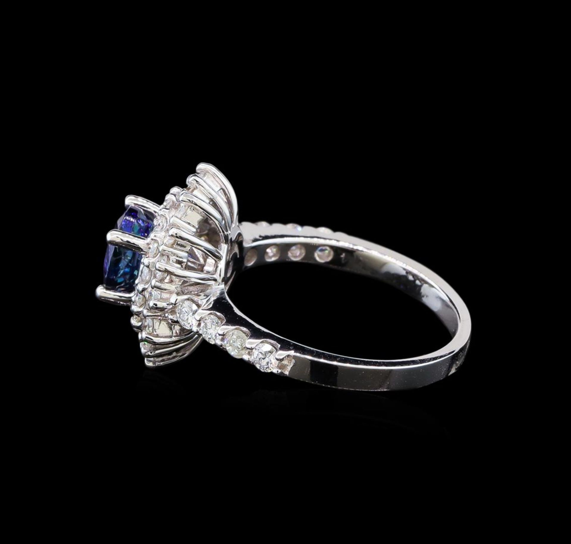 14KT White Gold 1.14 ctw Tanzanite and Diamond Ring - Image 3 of 5