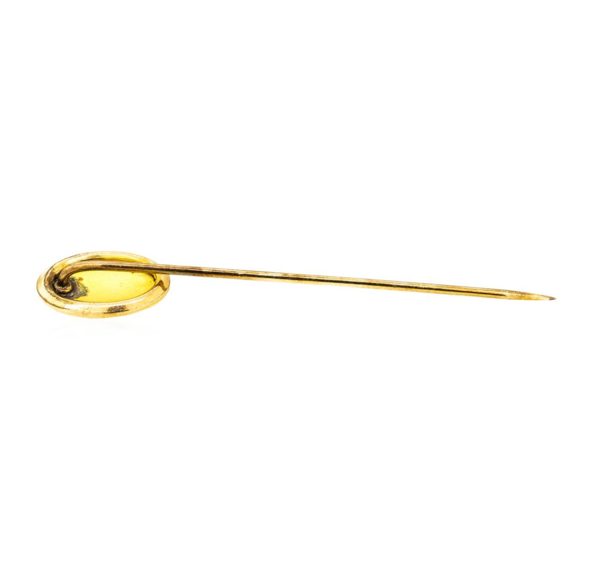 Script Stick Pin - 10KT Yellow Gold and Yellow Gold Plated - Image 2 of 2
