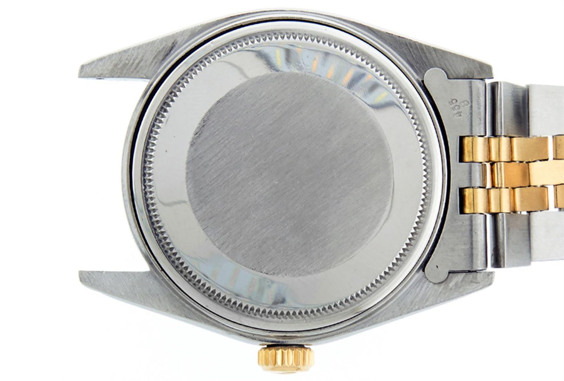 Rolex Mens 2 Tone Green Vignette String VS Diamond 36MM Datejust Wristwatch - Image 8 of 8