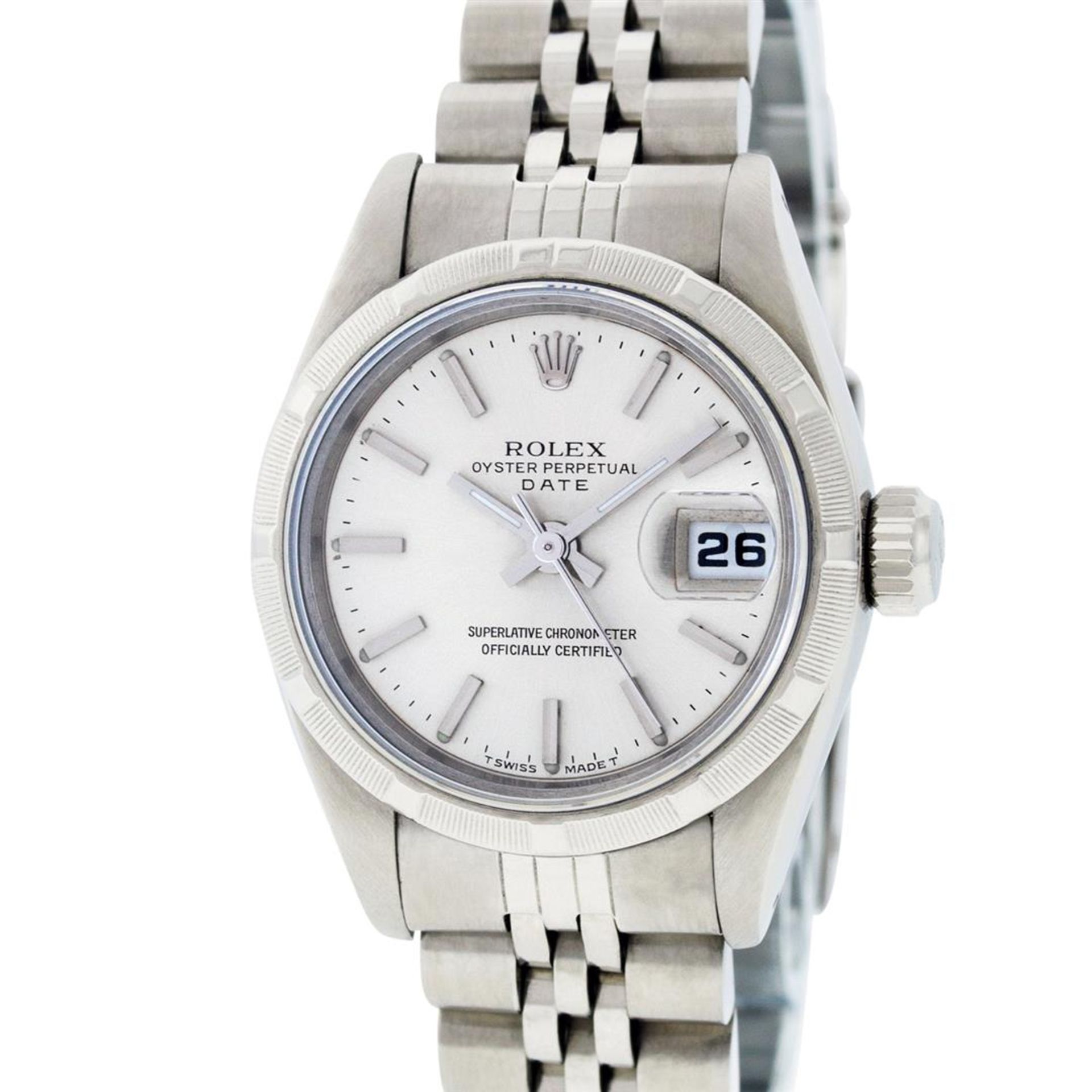 Rolex Ladies Stainless Steel Silver Index 26MM Oyster Perpetual Datejust Wristwa - Image 2 of 7