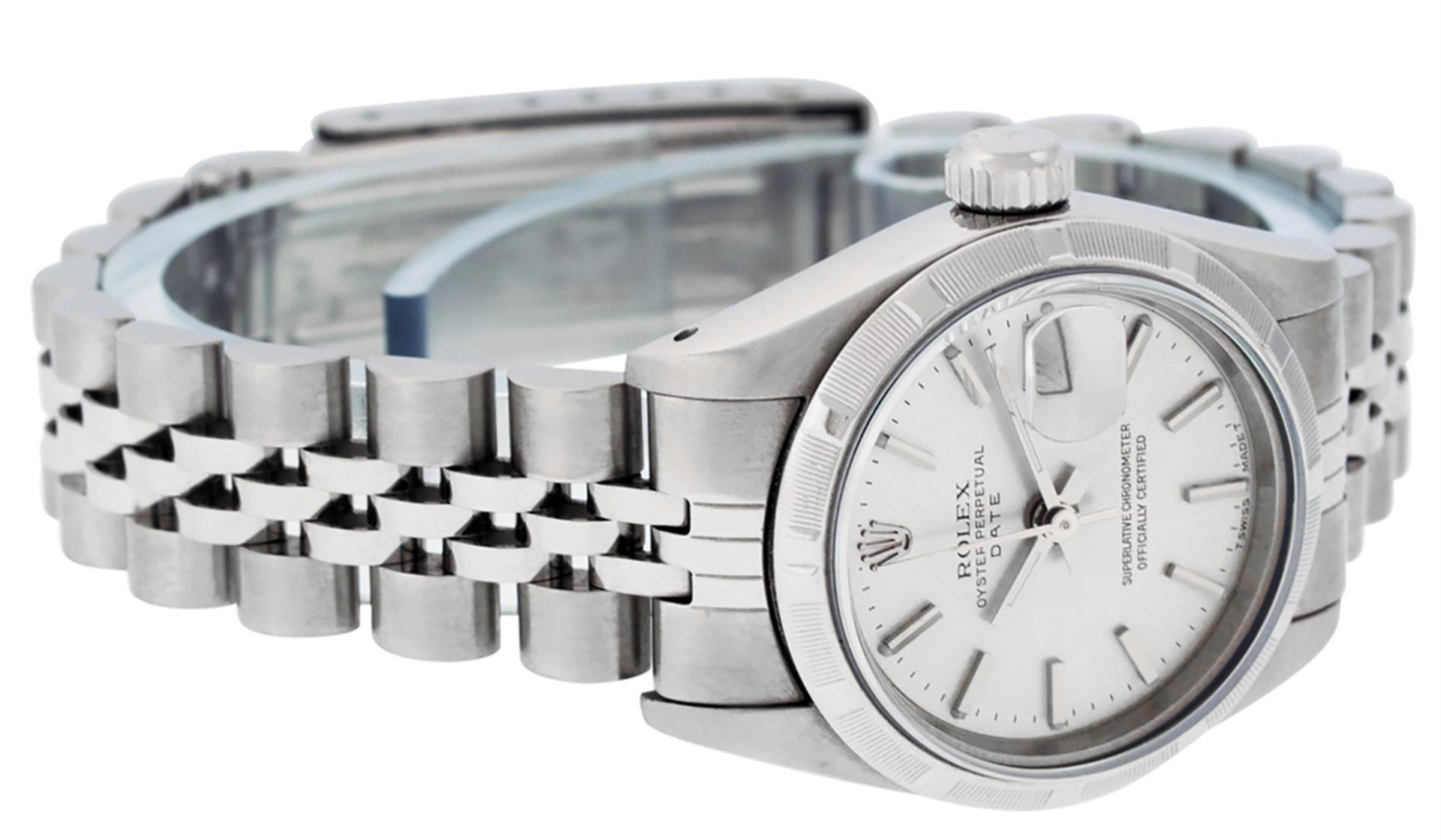 Rolex Ladies Stainless Steel Silver Index 26MM Oyster Perpetual Datejust Wristwa - Image 7 of 7
