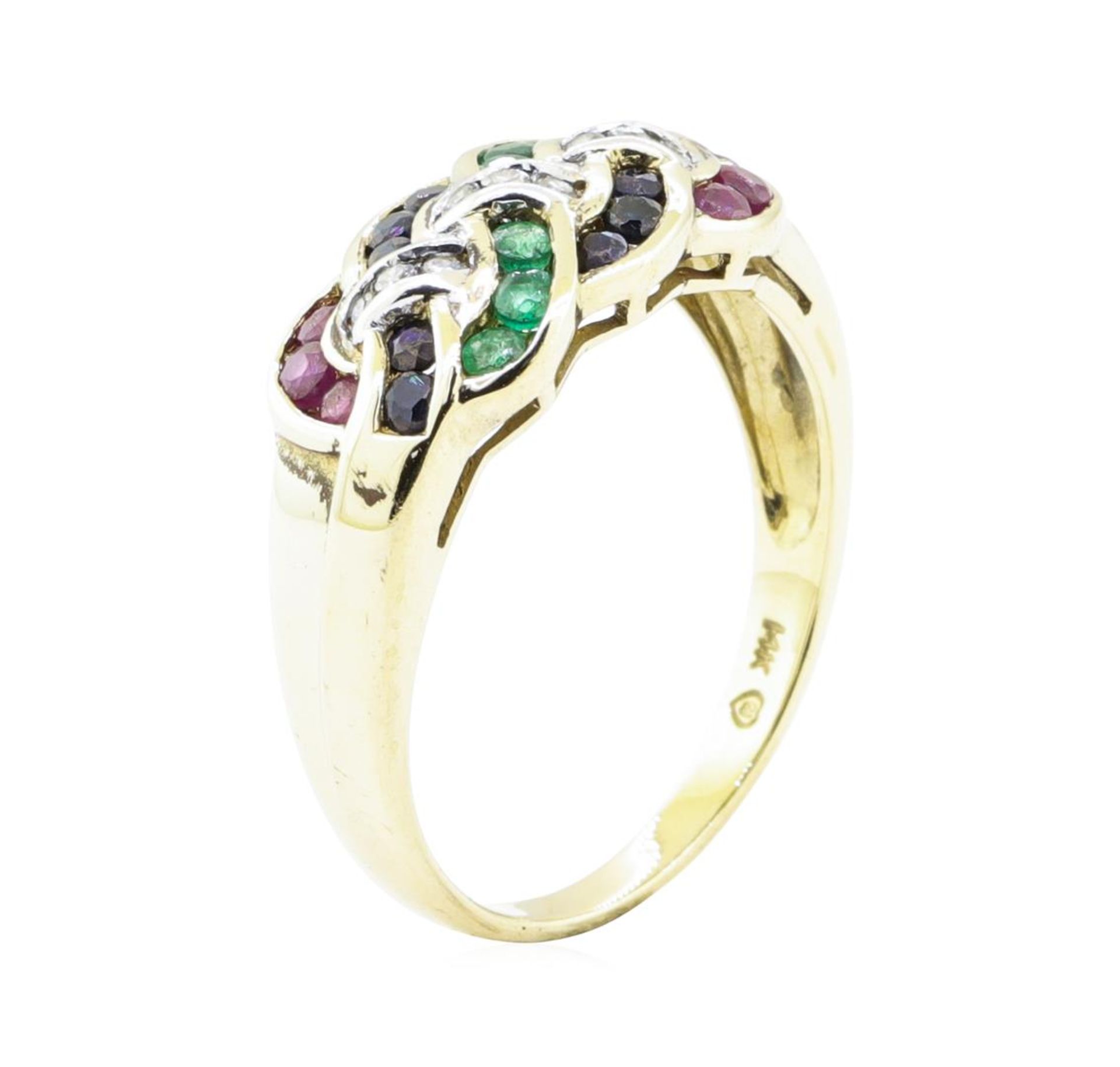 1.38 ctw Multi-colored Gemstone Ring - 14KT Yellow Gold - Image 4 of 6