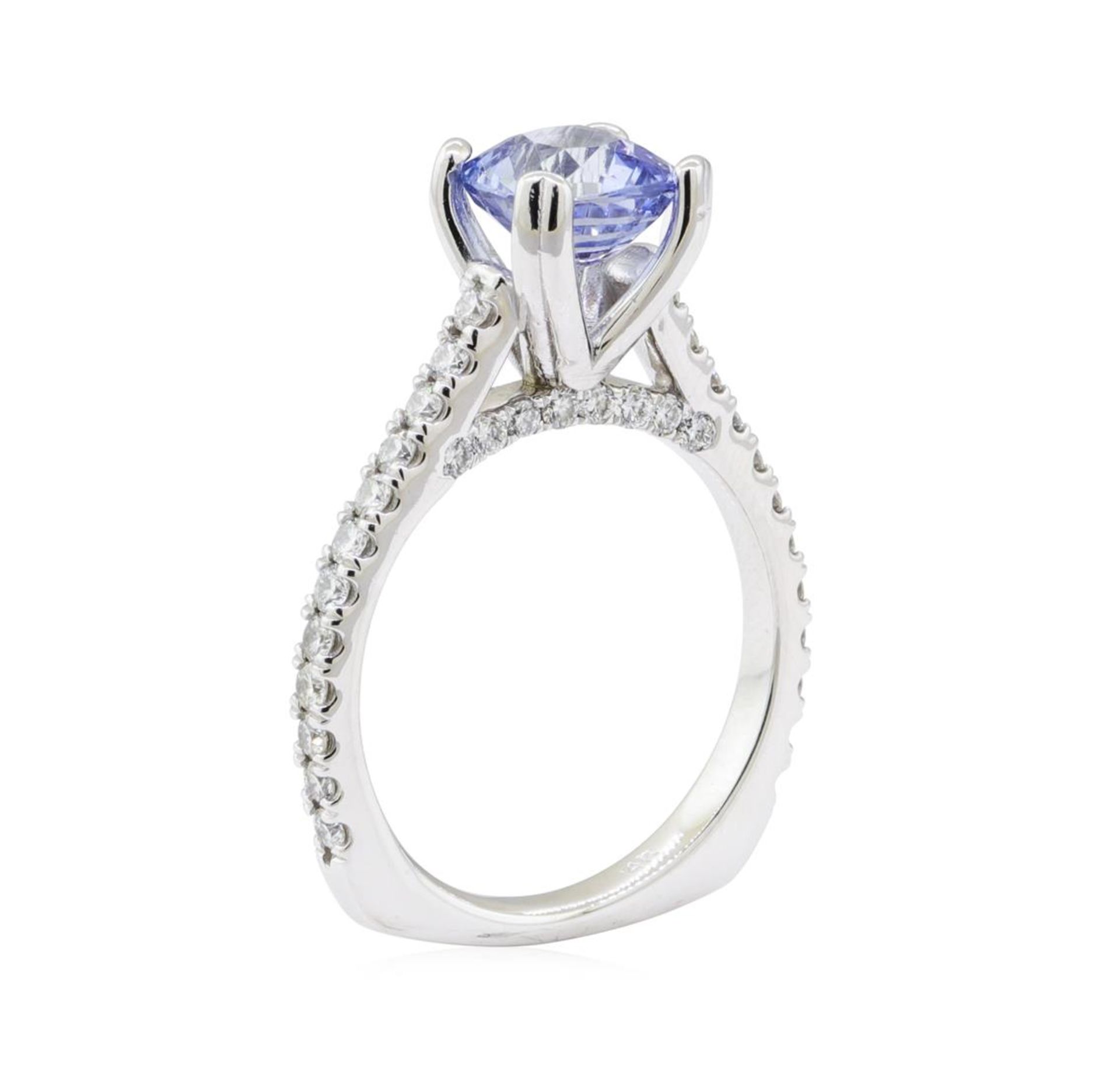 3.06 ctw Sapphire and Diamond Ring - 14KT White Gold - Image 4 of 5