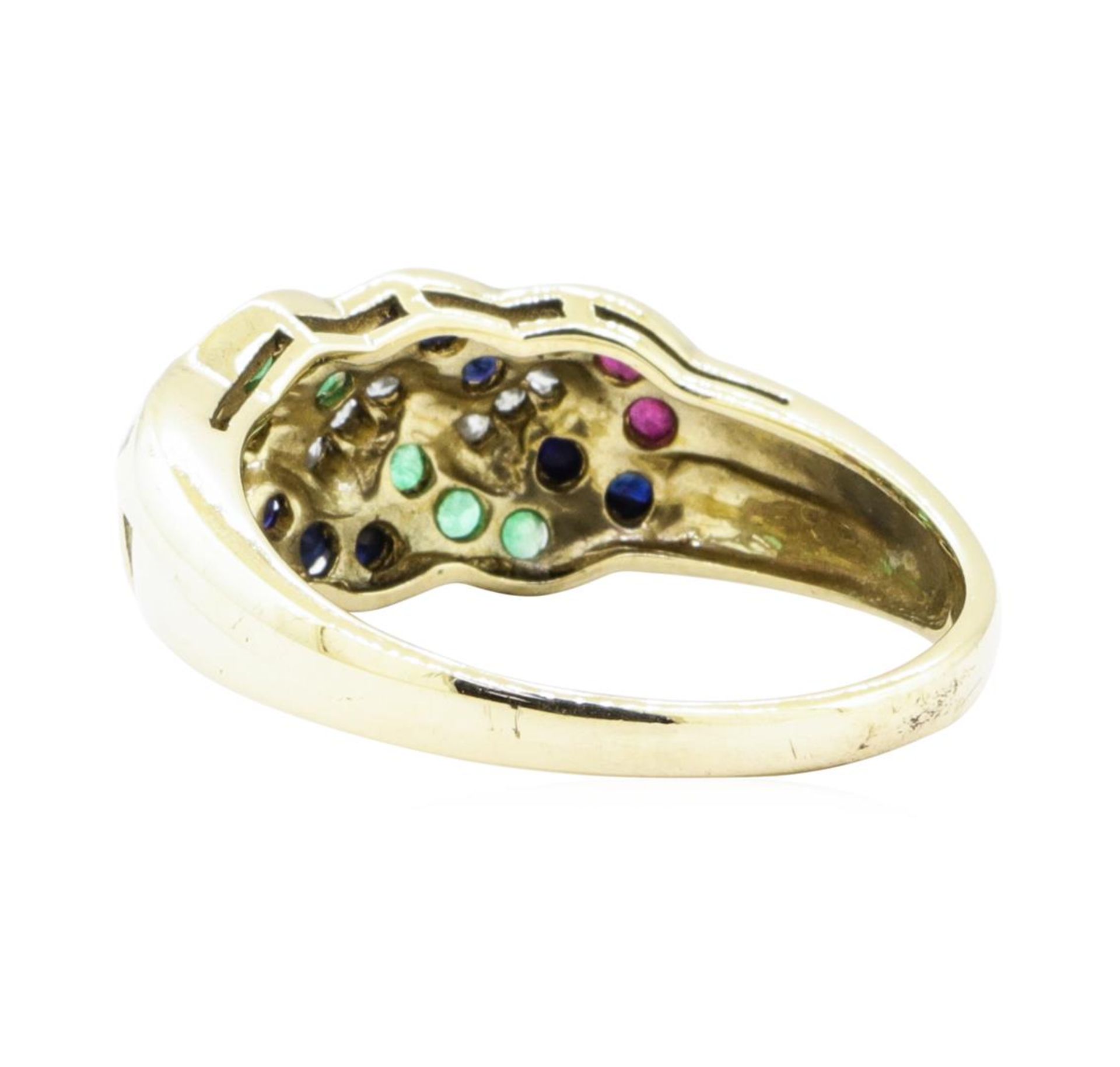 1.38 ctw Multi-colored Gemstone Ring - 14KT Yellow Gold - Image 3 of 6