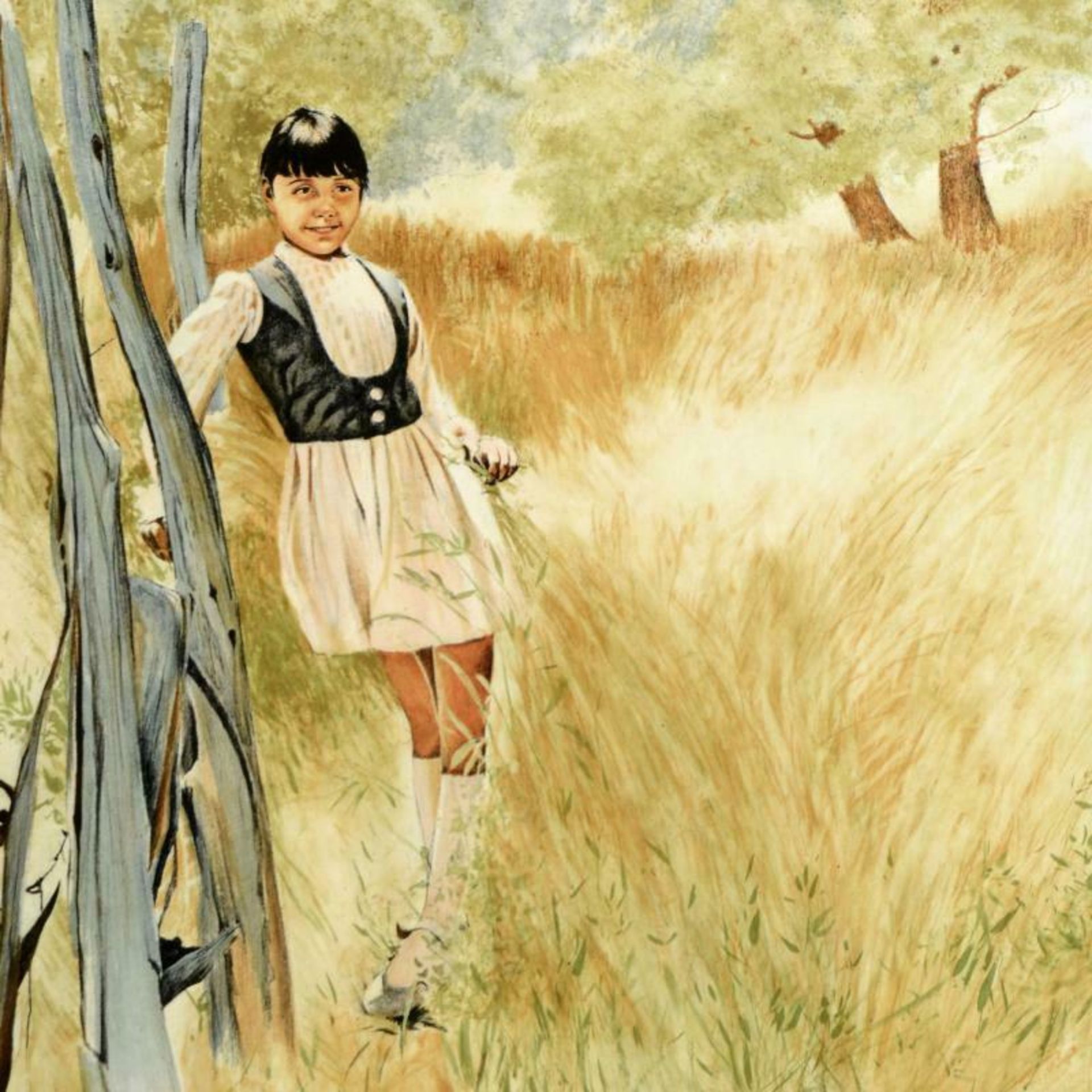 Girl in Meadow by Nelson, William - Image 2 of 2